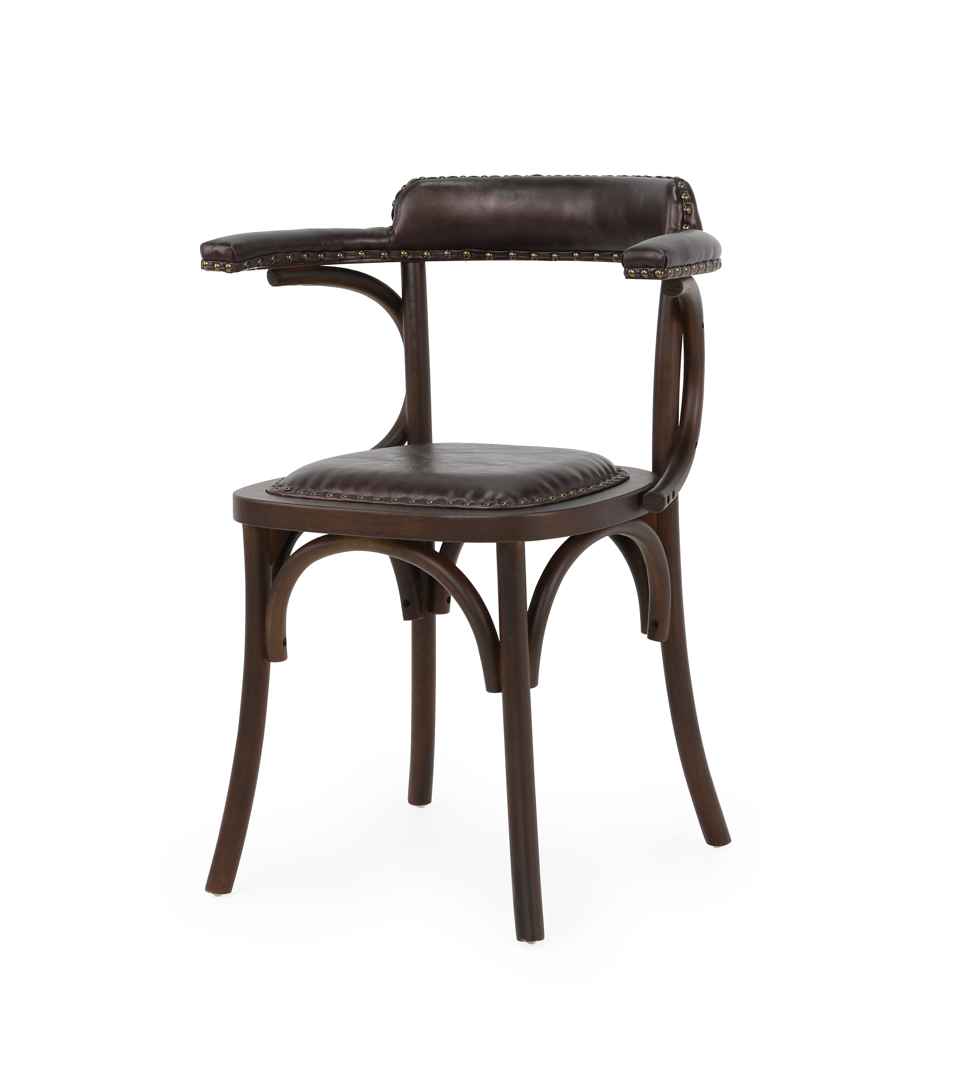 Silla de comedor madera y semipiel Anatolia