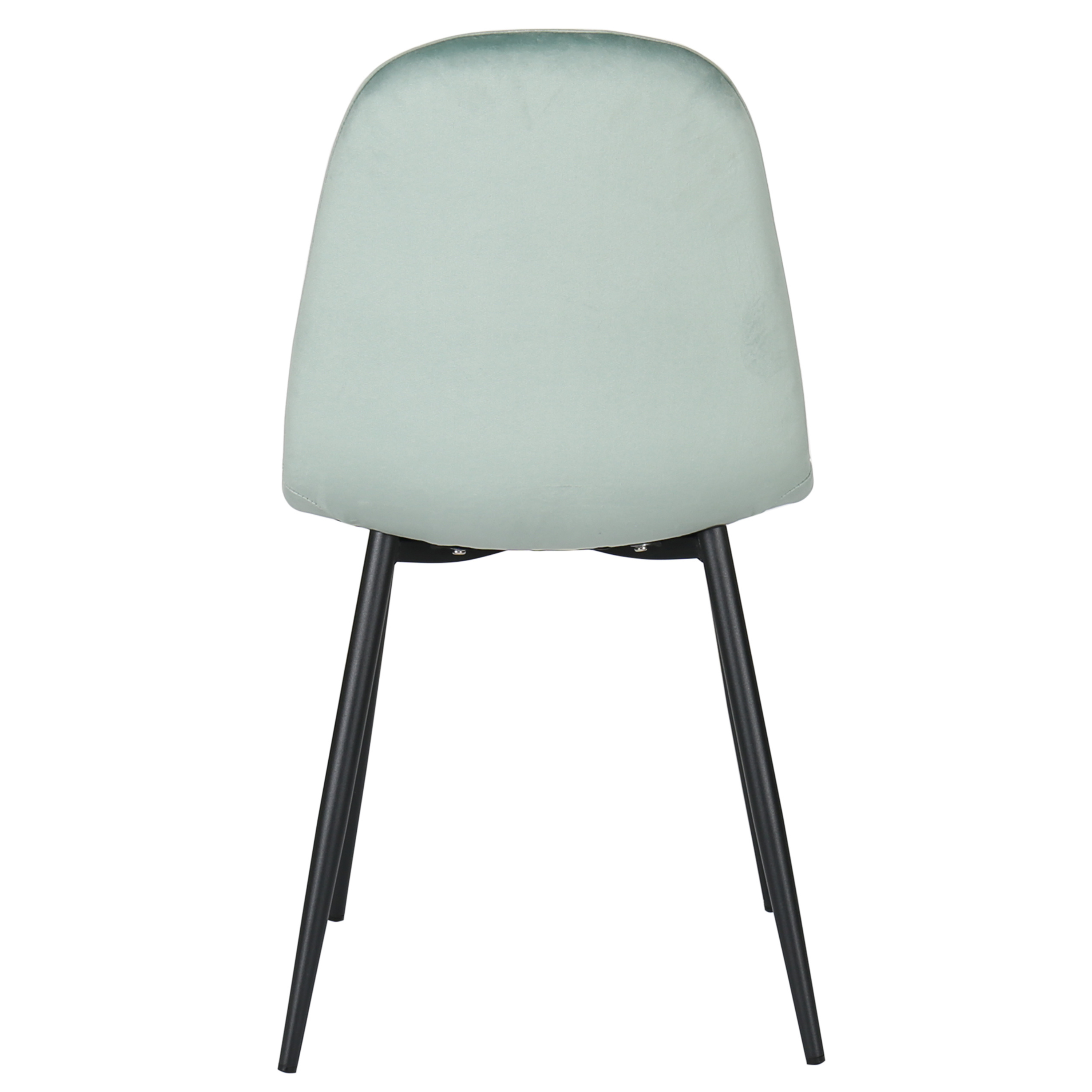 Chaise à manger Minna en acier noir et velours moutarde