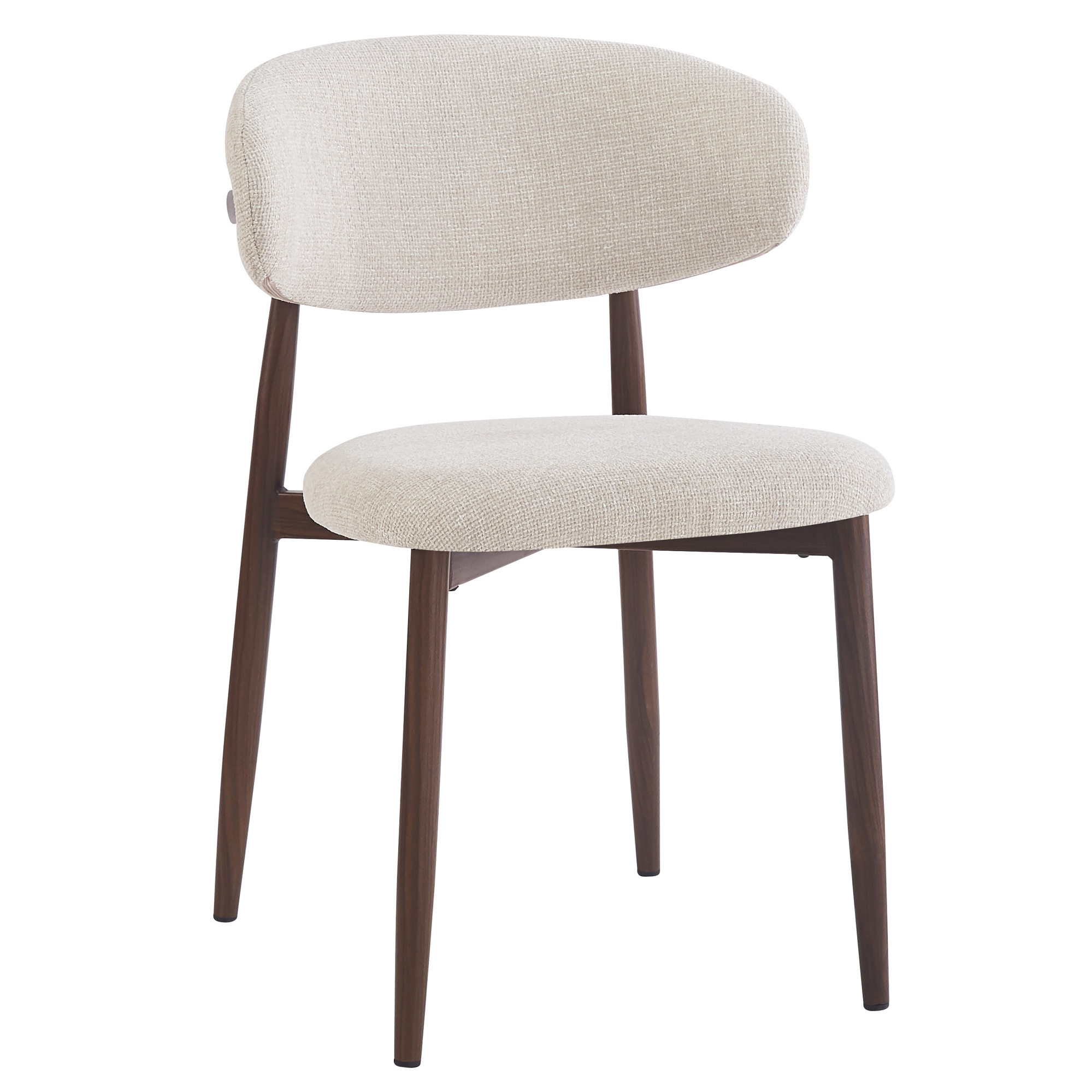 Silla de comedor imitación madera tapizado Marla