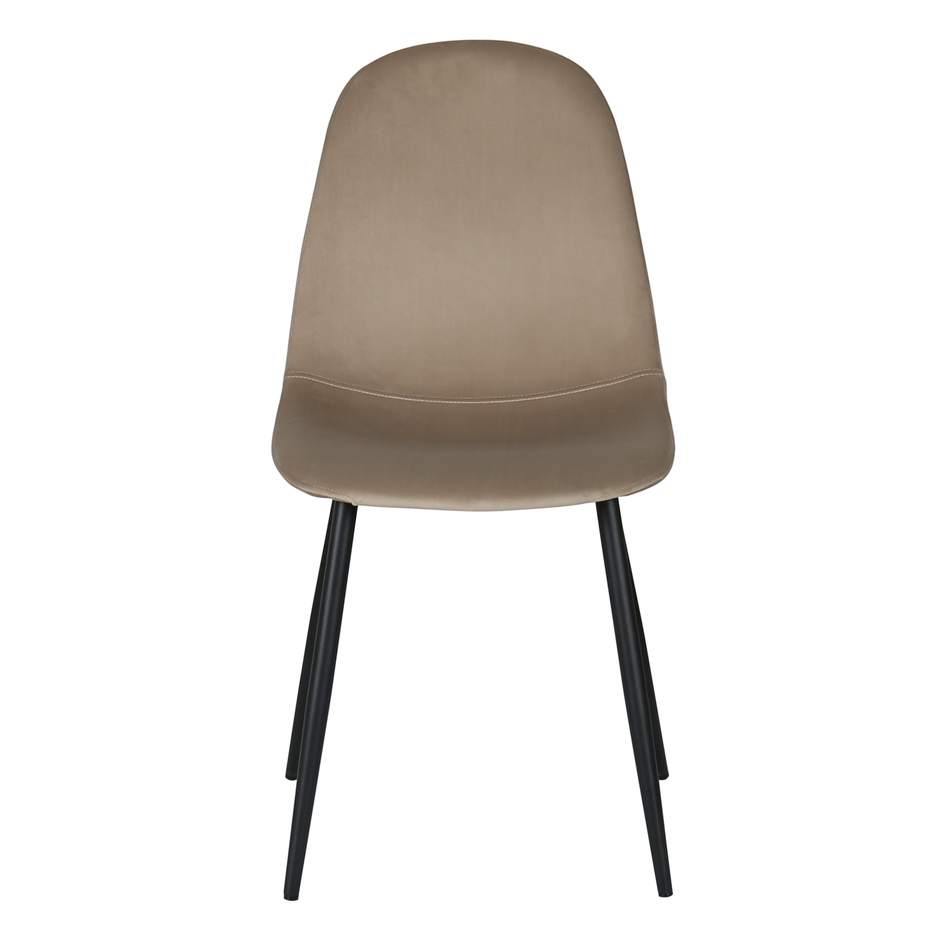 Chaise à manger Minna en acier noir et velours moutarde