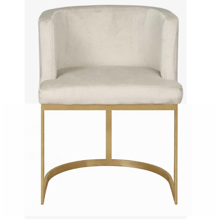 Cadeirão de jantar de veludo Miralda