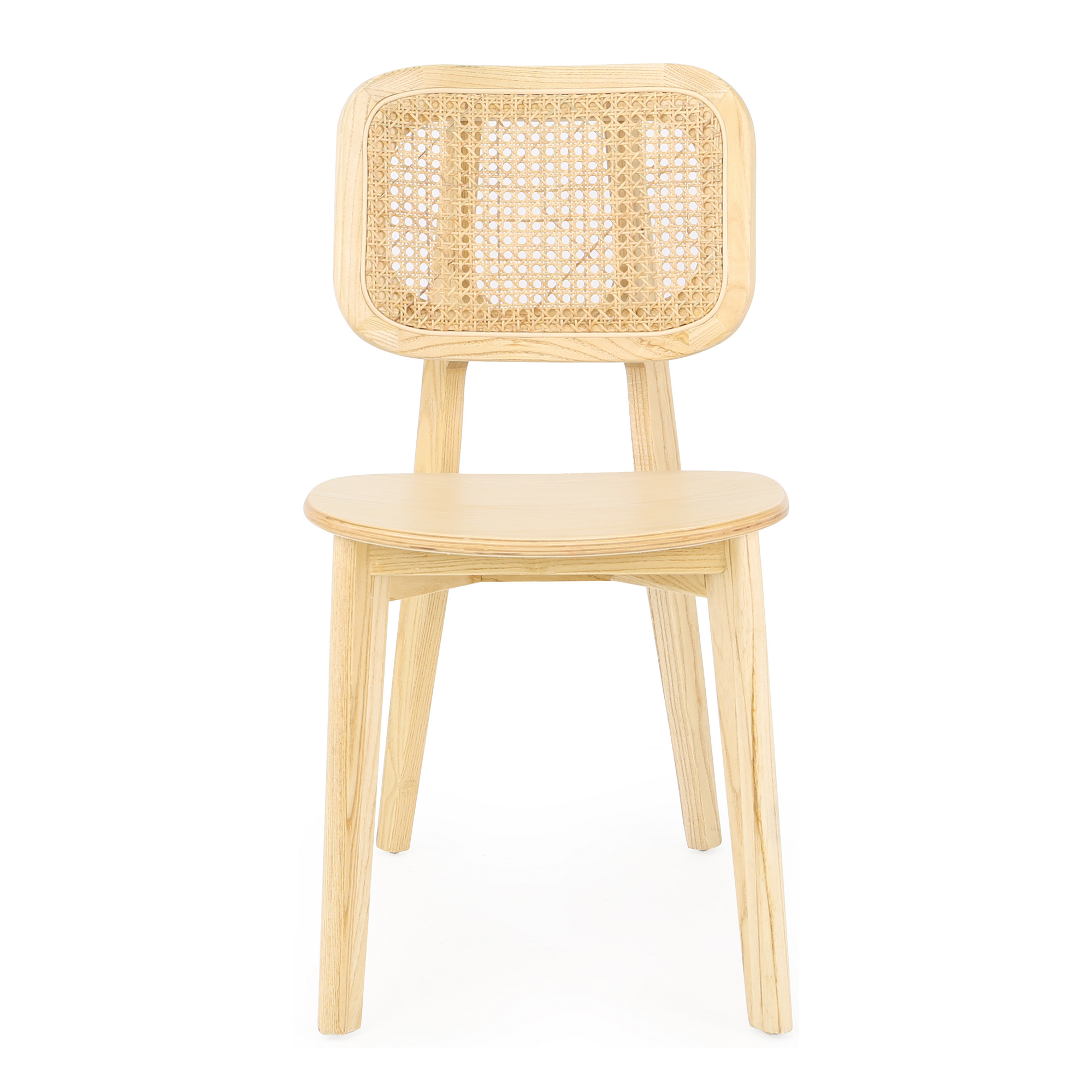 Sedia da pranzo in legno e cestino Rich