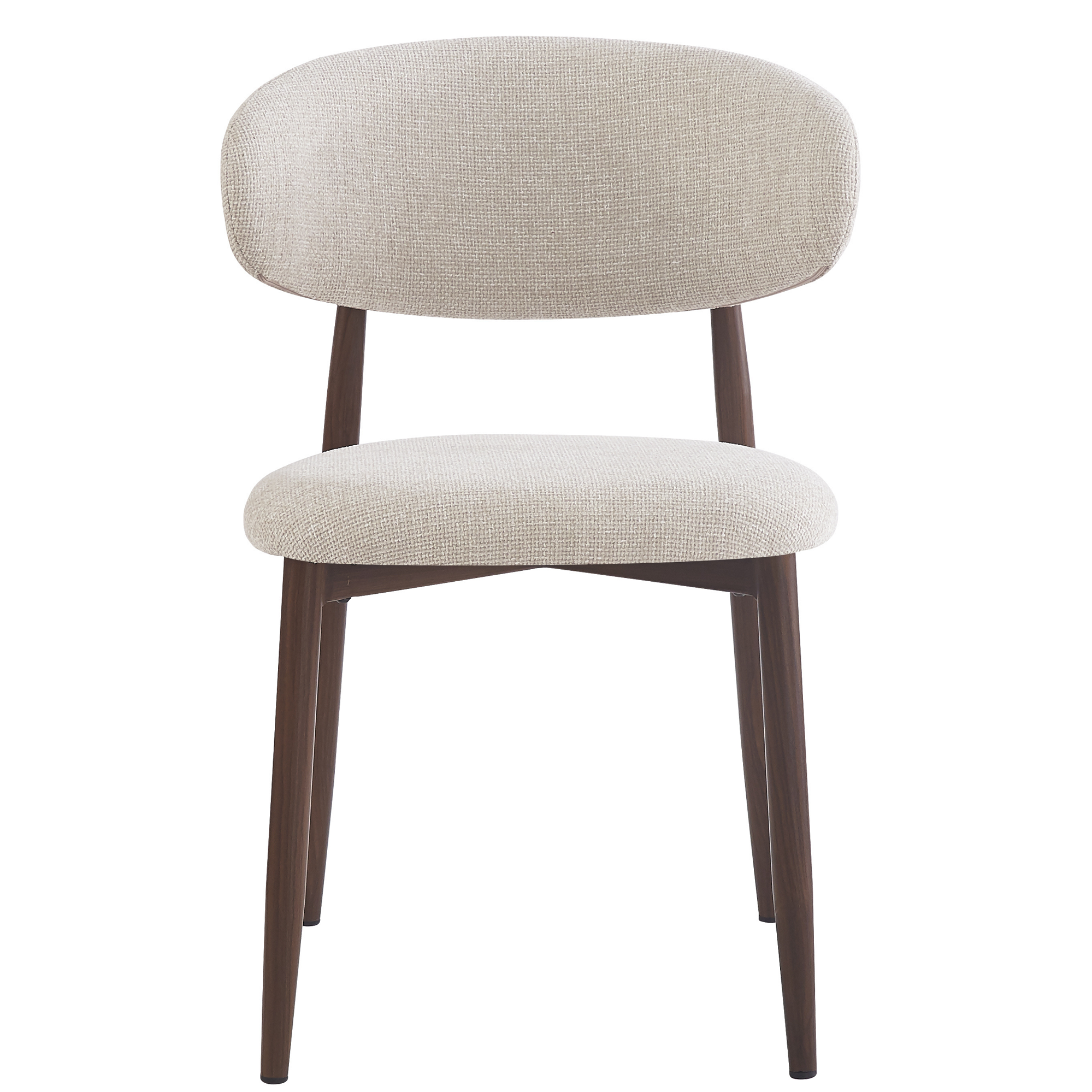 Silla de comedor imitación madera tapizado Marla