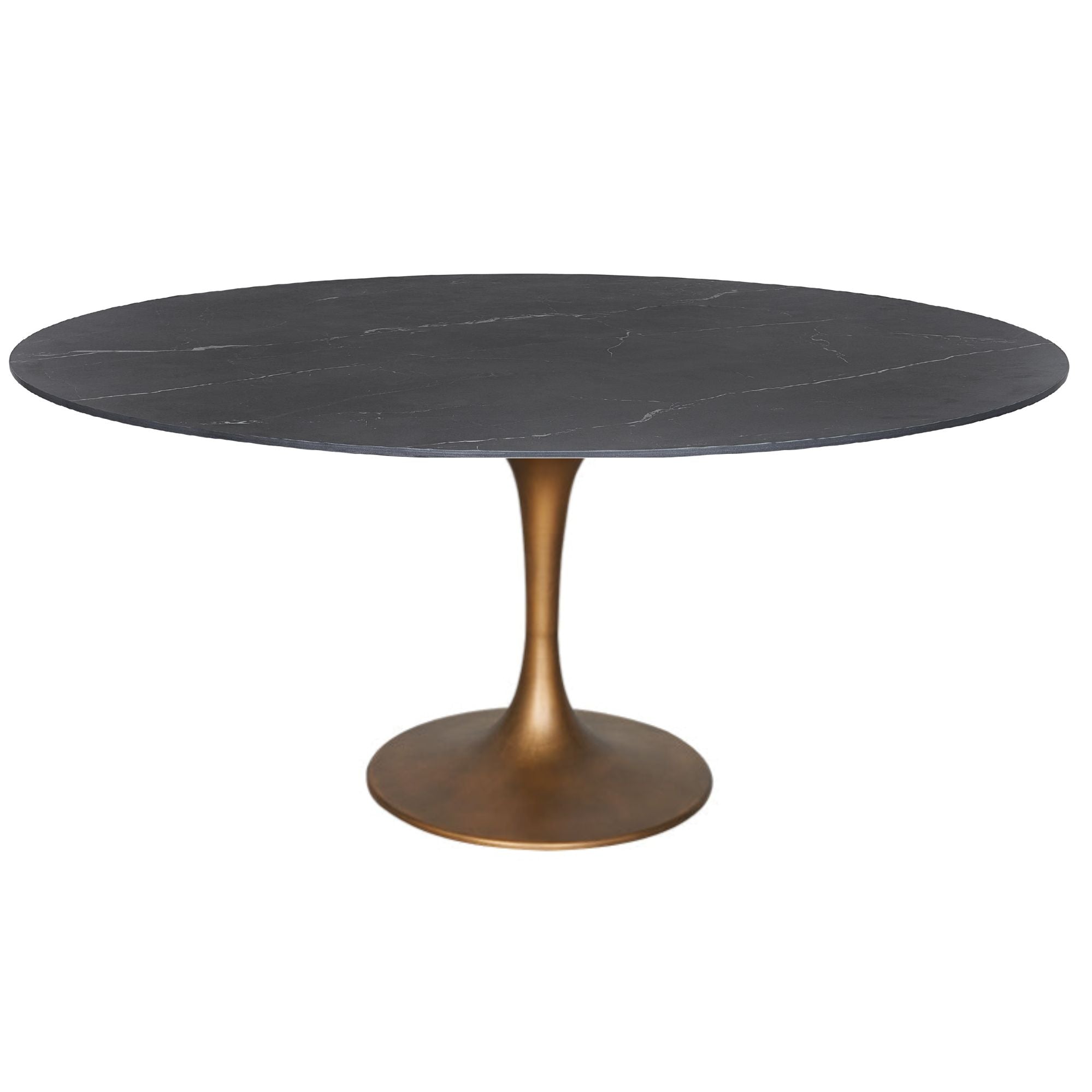 Mesa de comedor Tull bronce piedra sinterizada oval 160cms