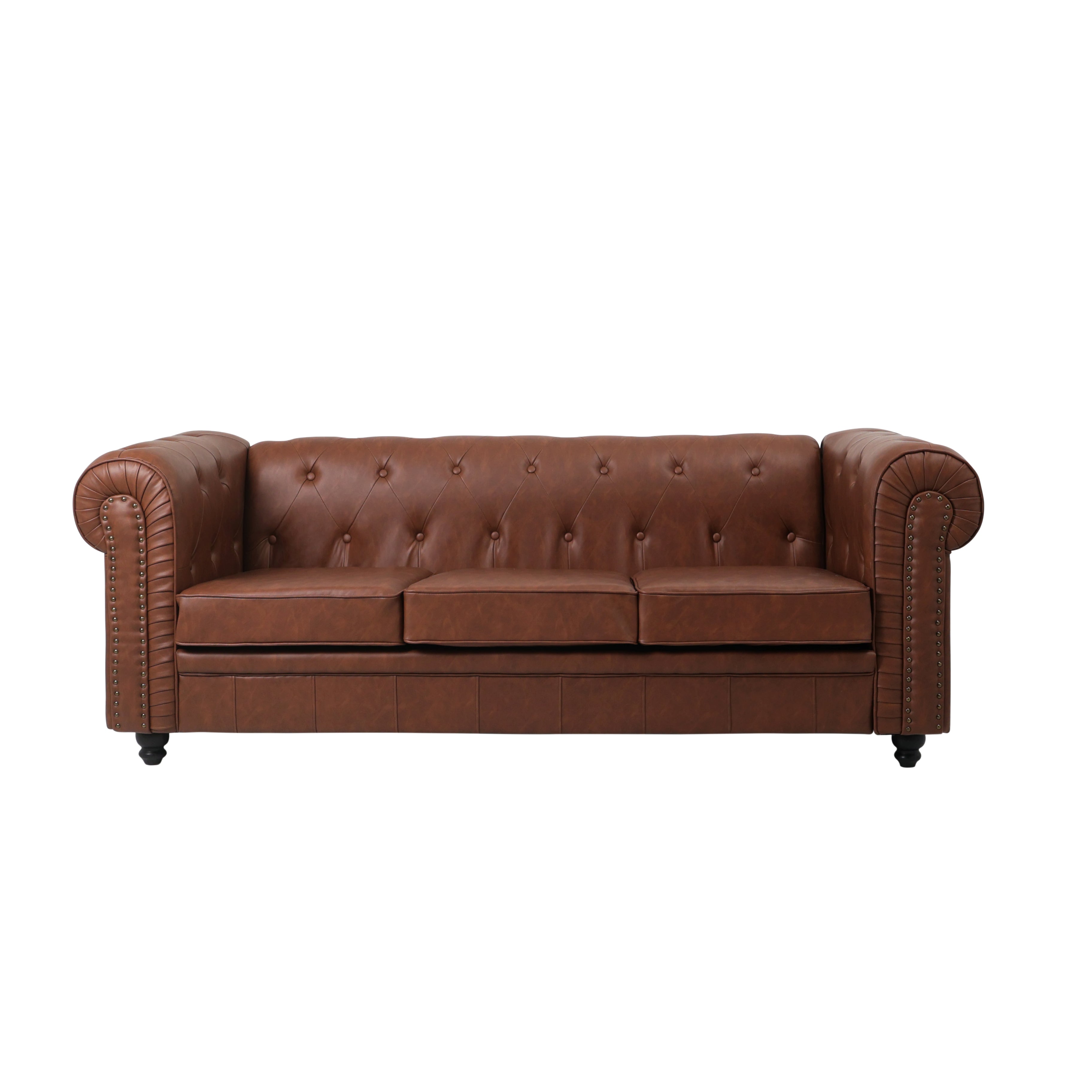 Sofá chester semipiel 3 plazas