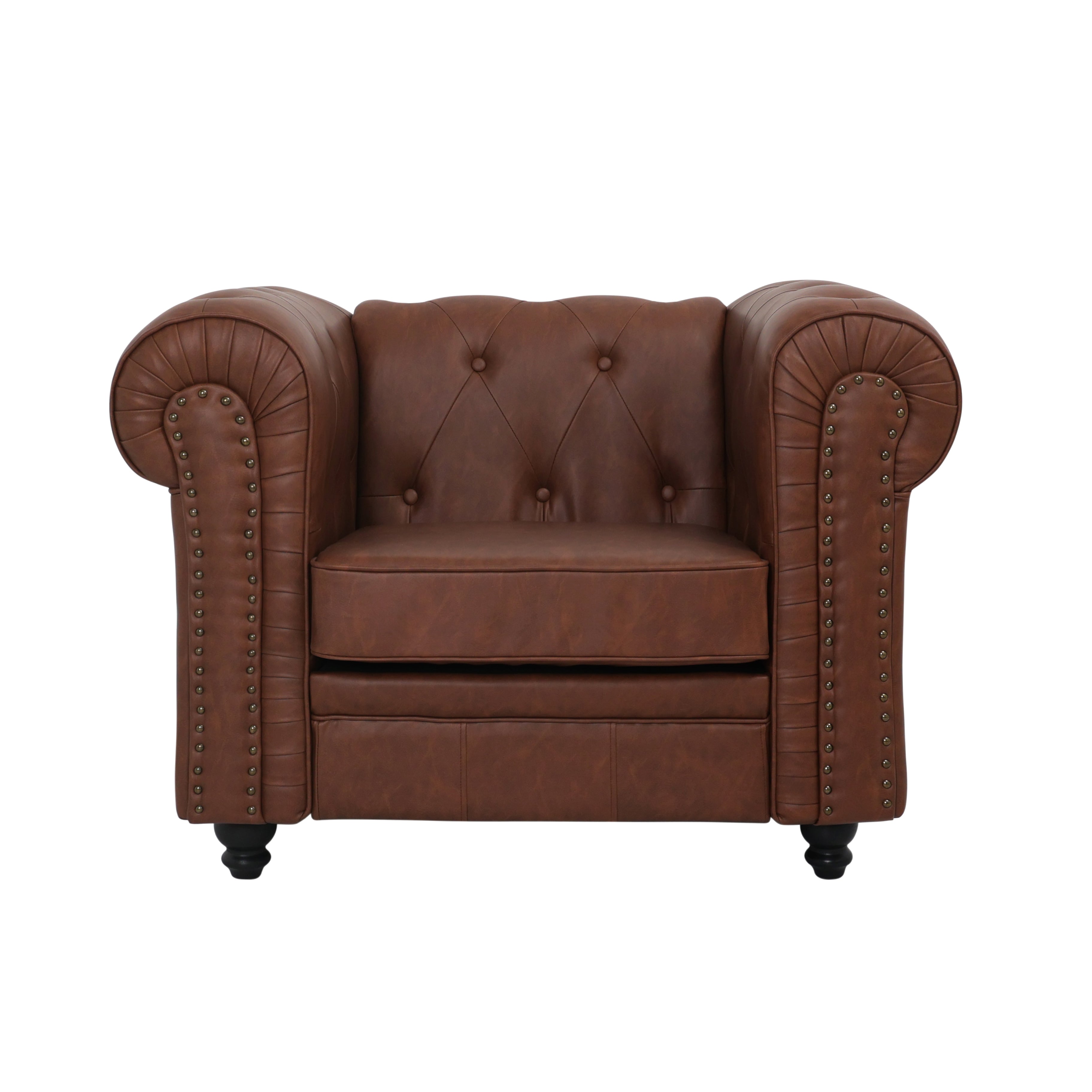 Sofá chester semipiel 1 plaza