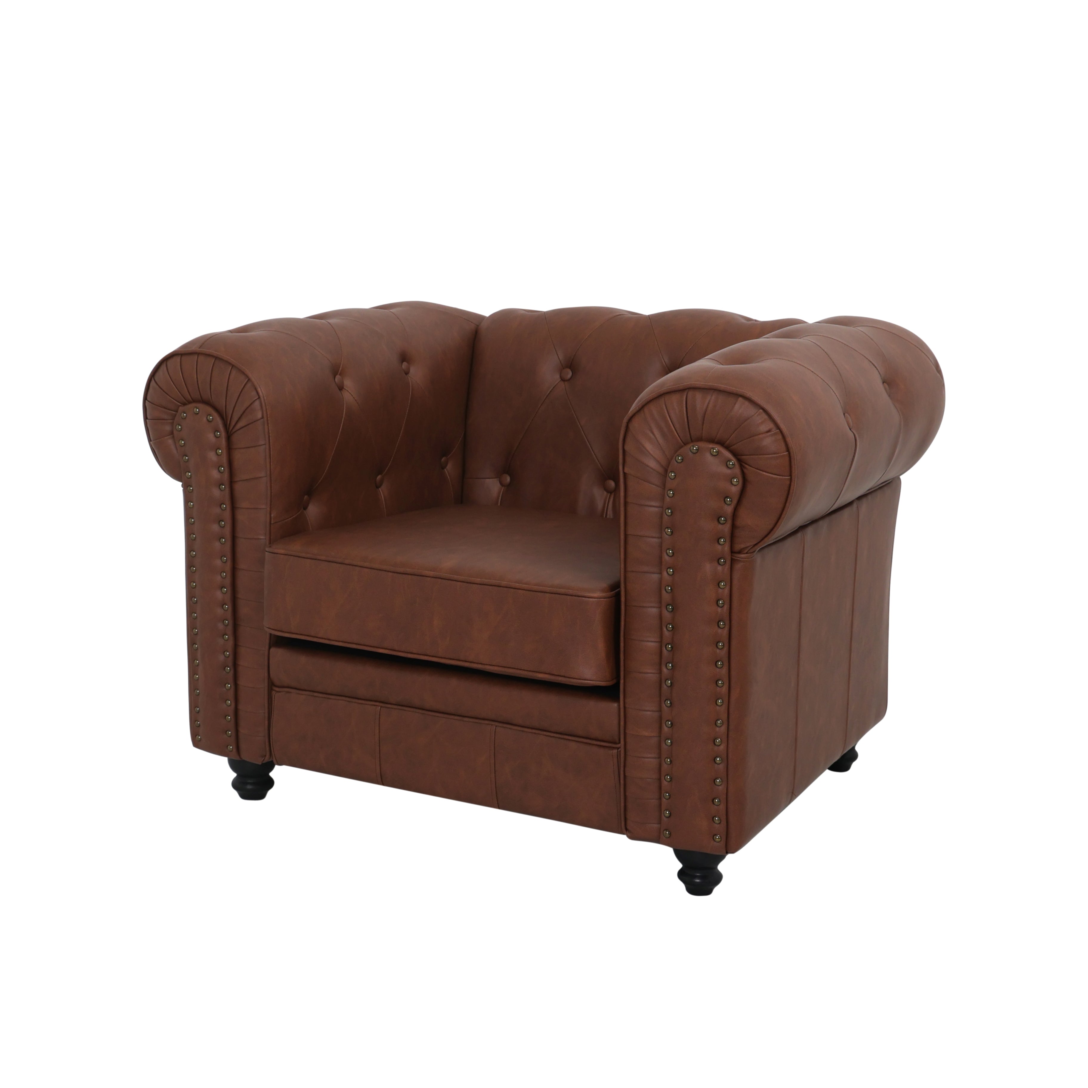 Sofá chester semipiel 1 plaza