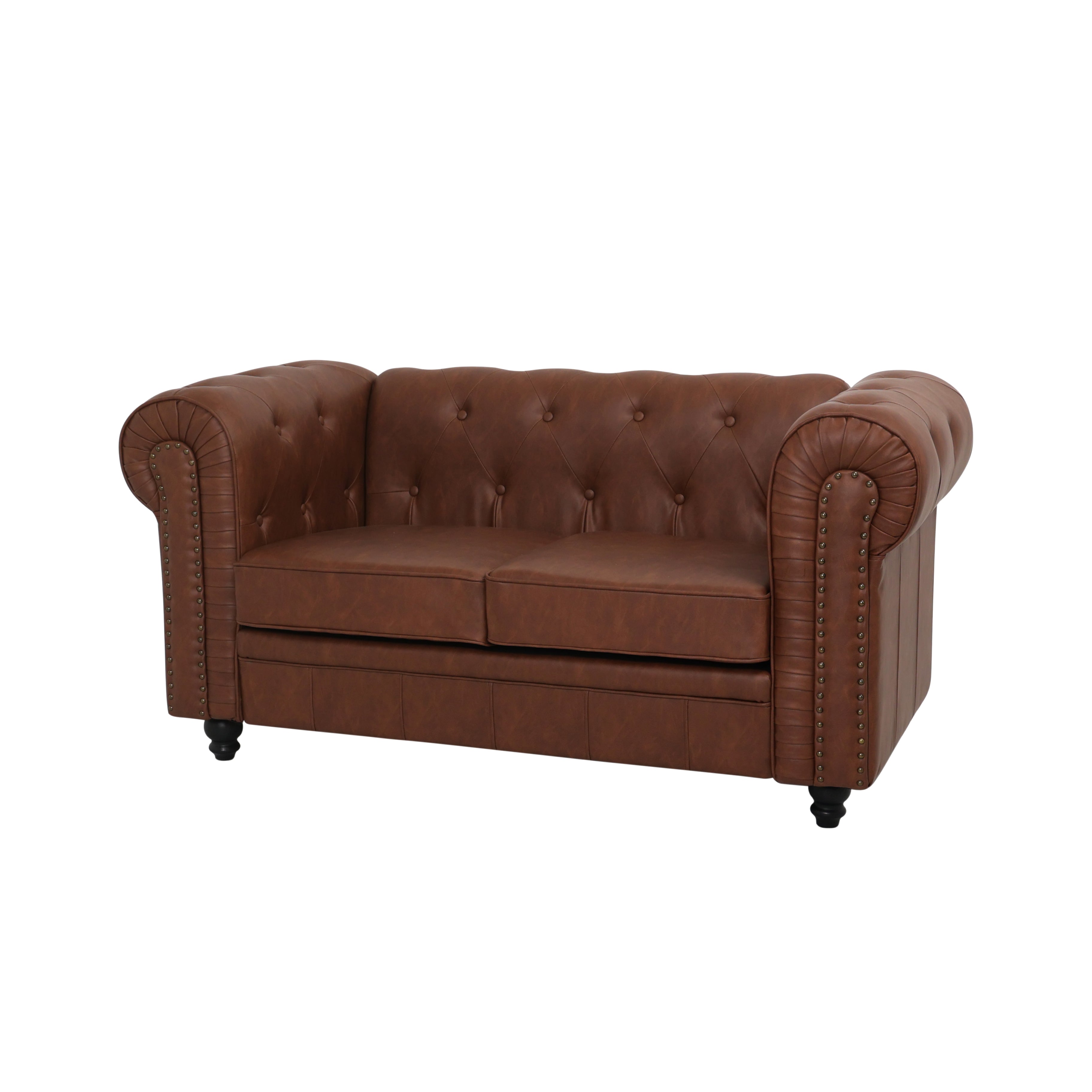 Sofá chester semipiel 2 plazas