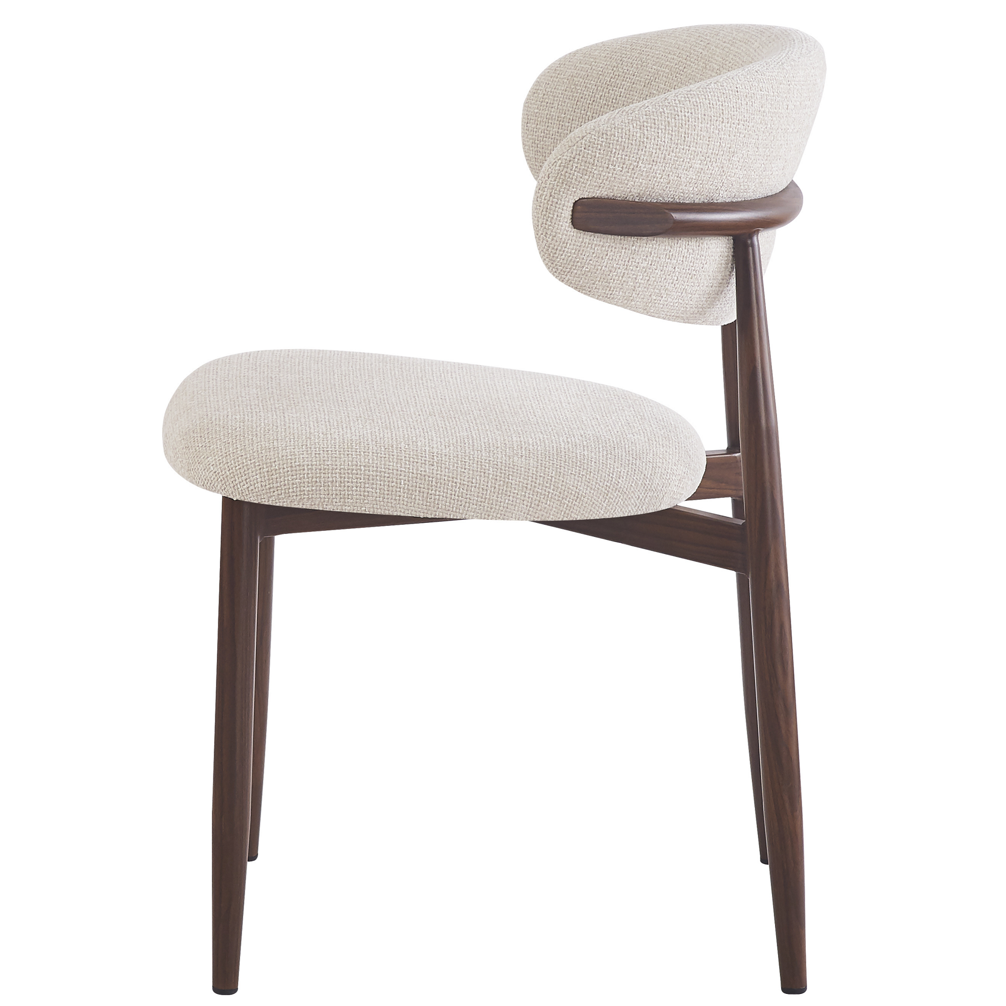 Silla de comedor imitación madera tapizado Marla