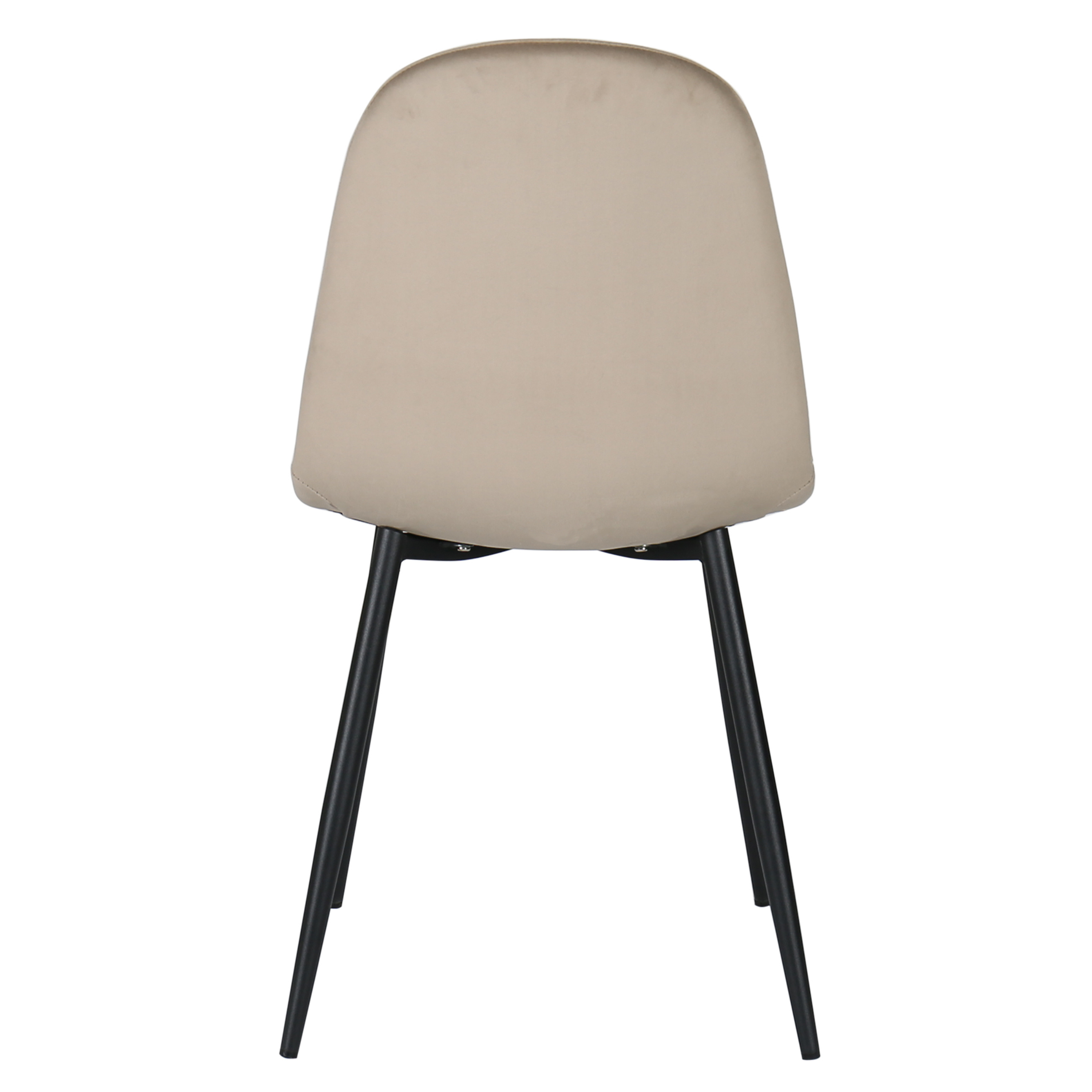 Chaise à manger Minna en acier noir et velours moutarde