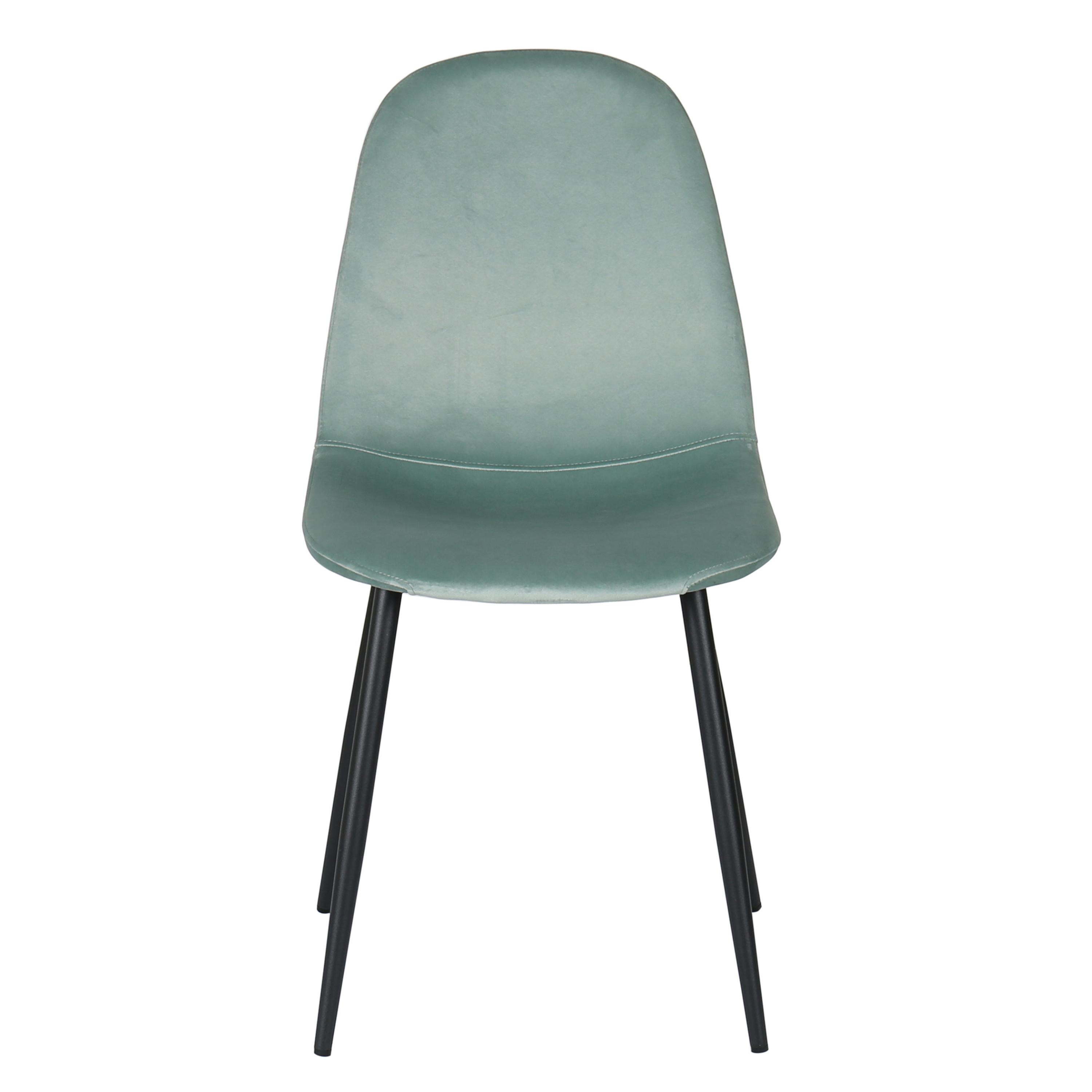 Chaise à manger Minna en acier noir et velours moutarde