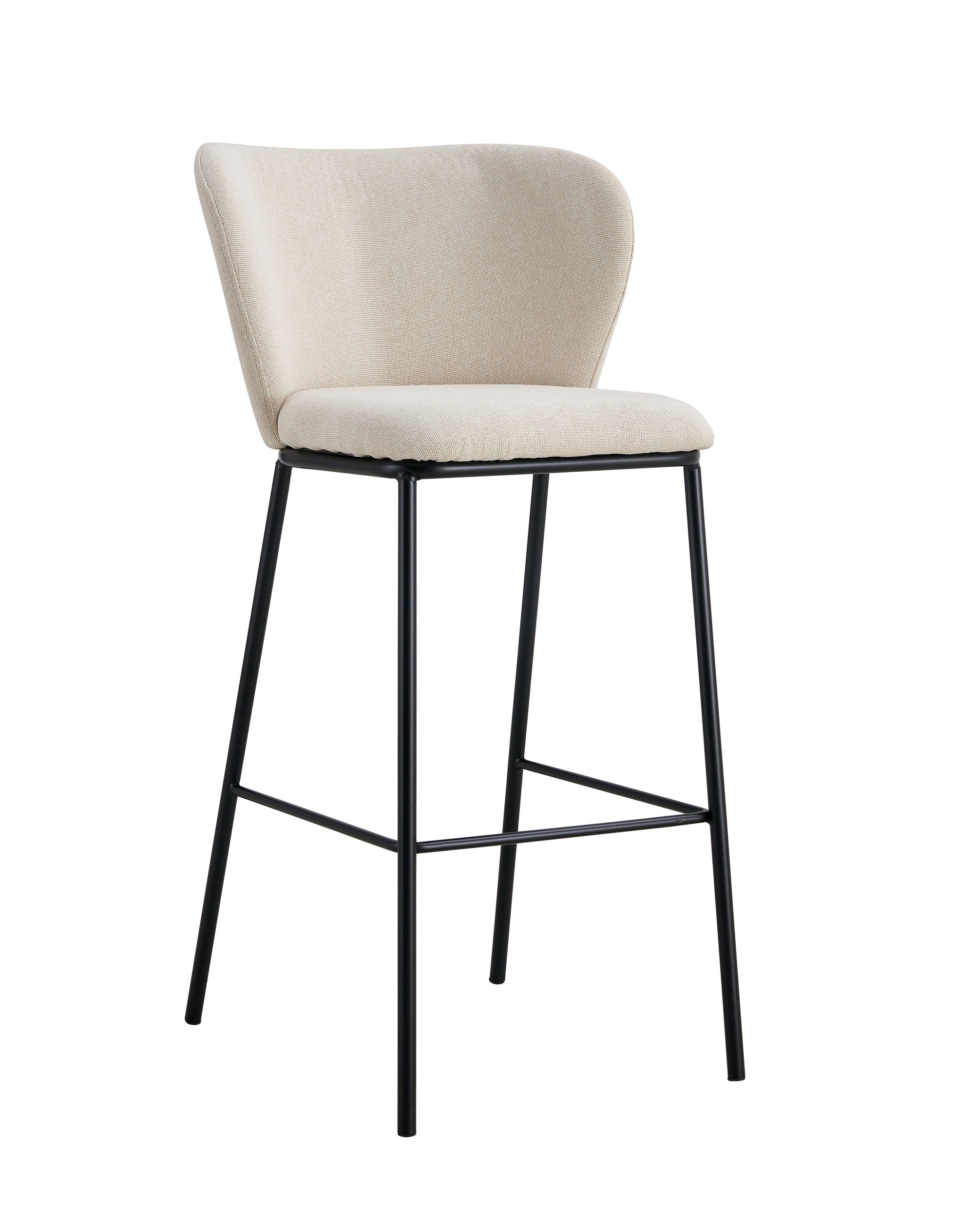 Taburete de diseño tela beige Olivia 75cm