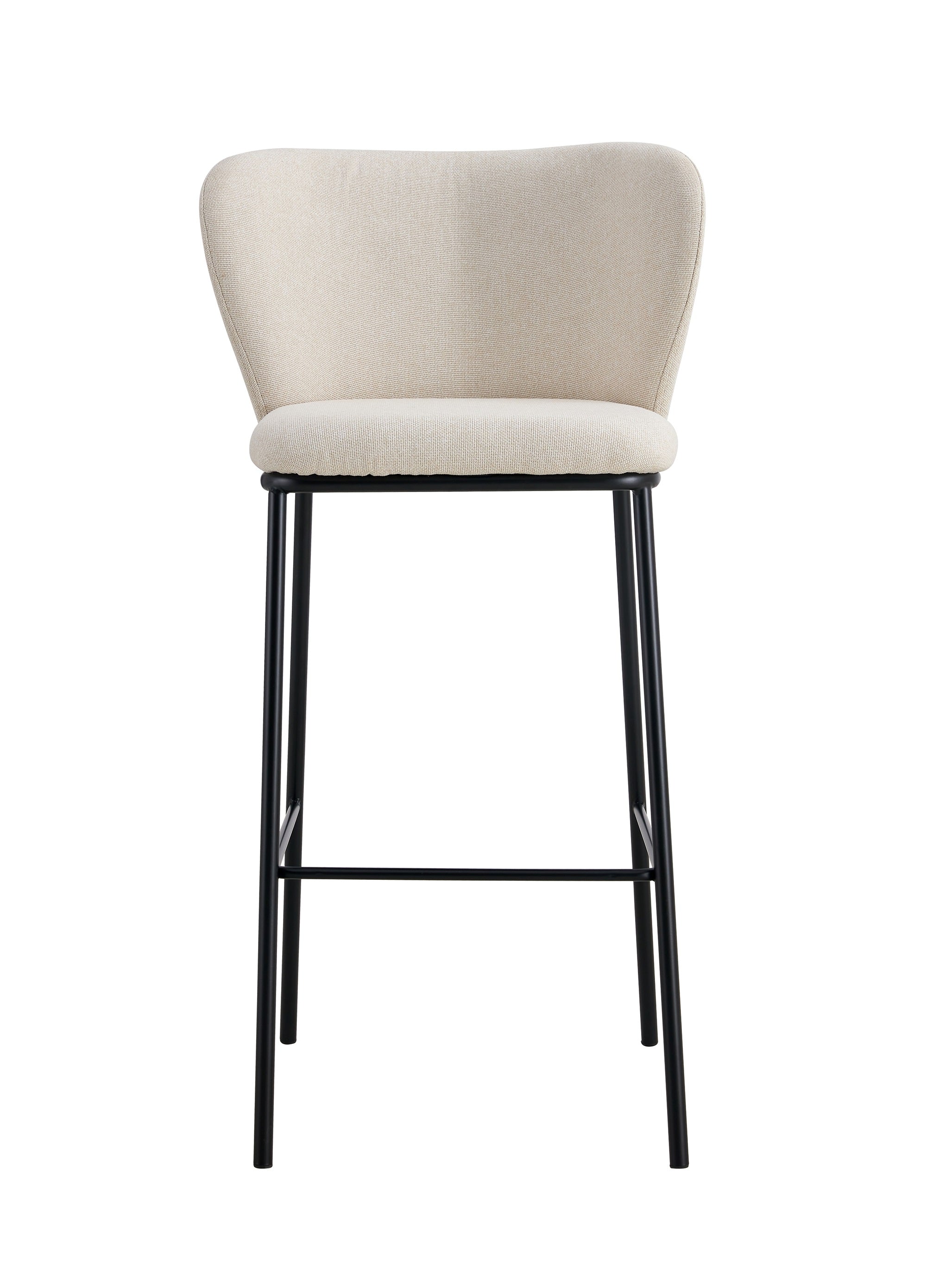 Taburete de diseño tela beige Olivia 75cm