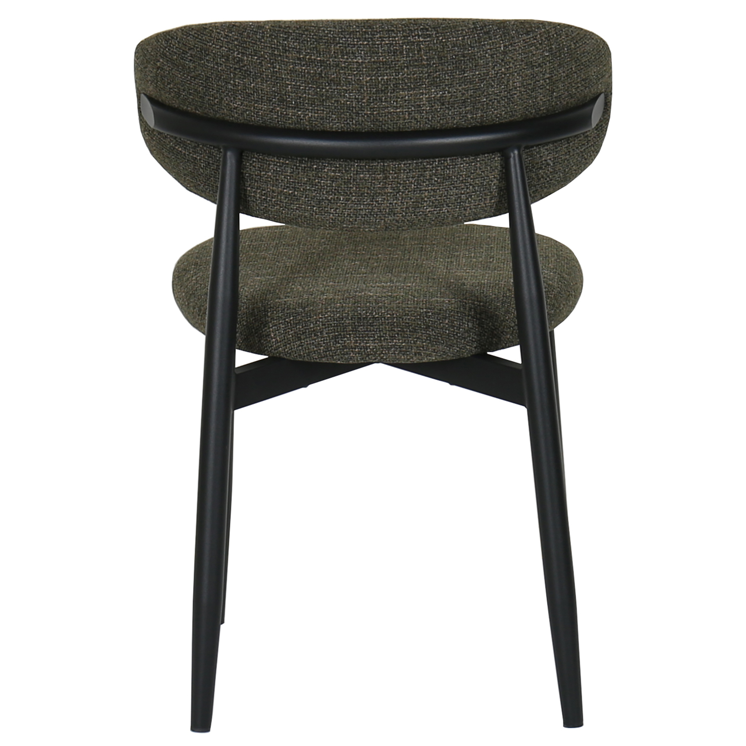 Silla de comedor acero negro tapizada Marla