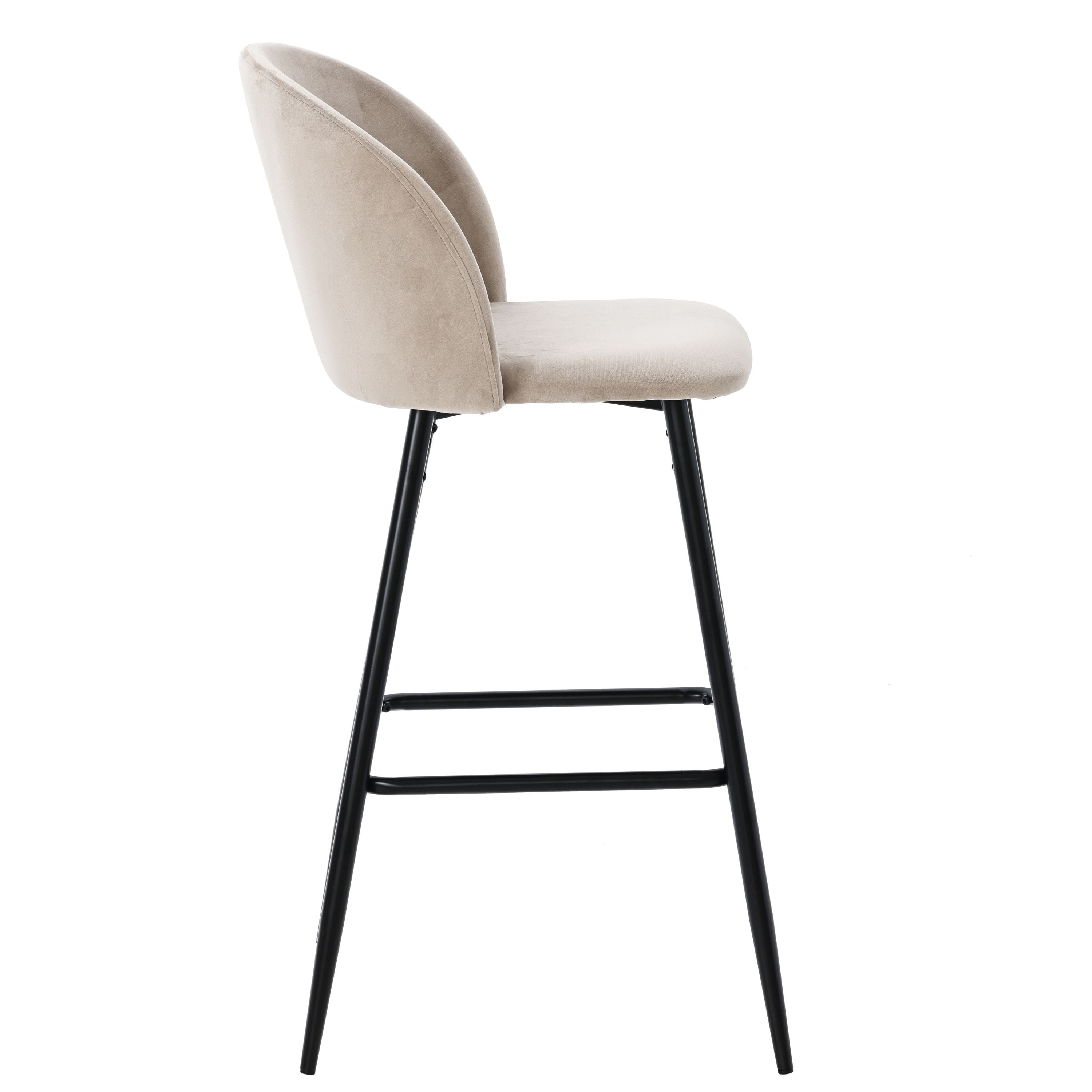 Taburete alto de terciopelo Julen