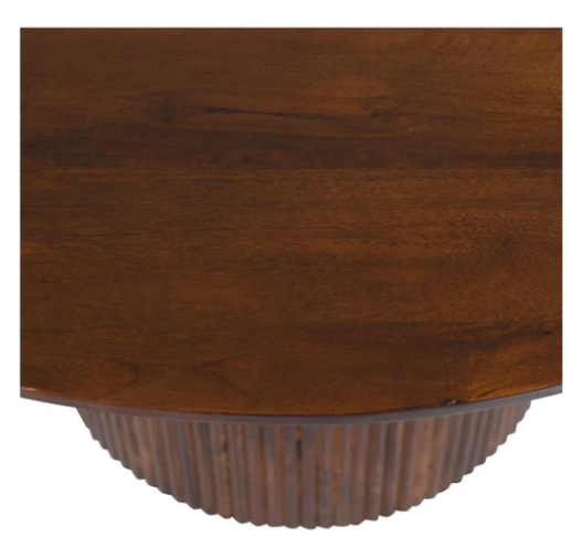 Mesa de comedor redonda de madera de mango Zuri