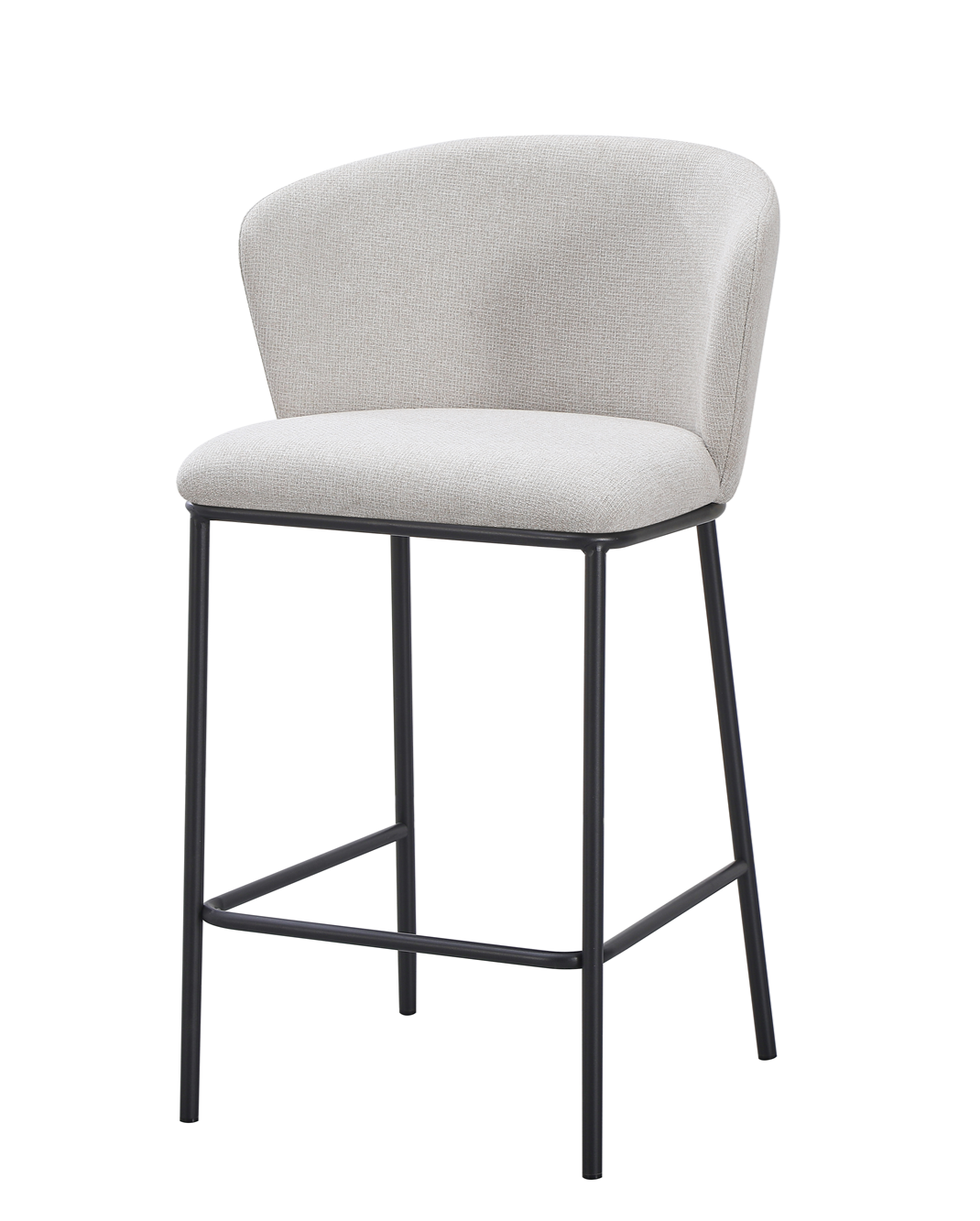 Taburete de diseño tela beige Olivia 65cm