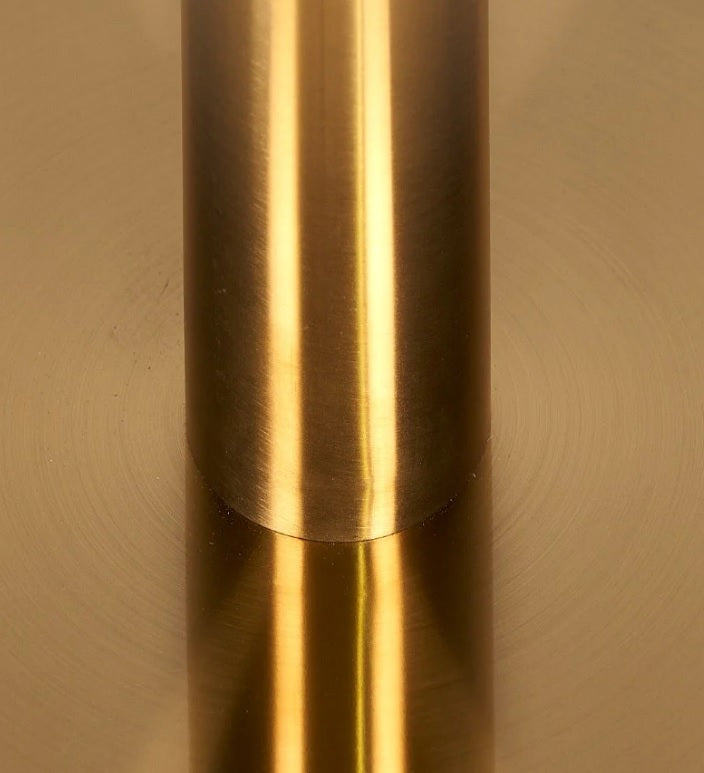 Mesa de bar cuadrada base dorada inox 70-80 cm