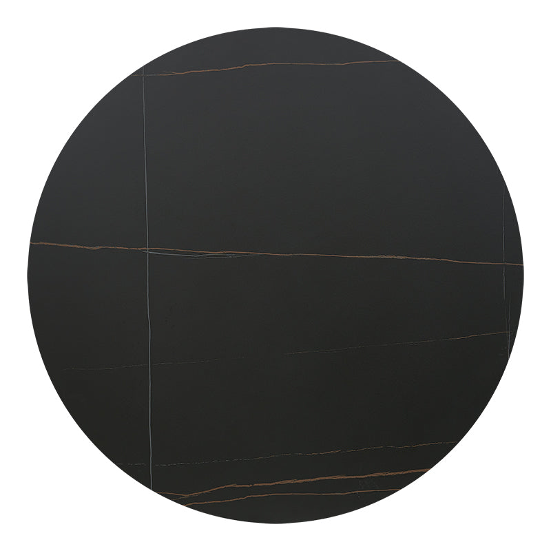 Mesa de comedor redonda de 130 cm ALPE piedra sinterizada