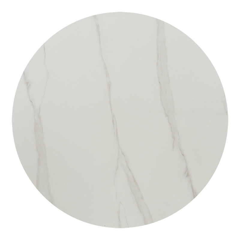 Mesa de comedor redonda de 130 cm ALPE piedra sinterizada