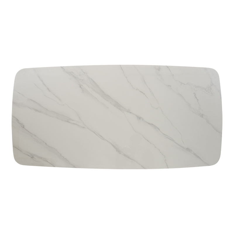 Mesa de comedor base dorada tapa Rectangular 160 cm