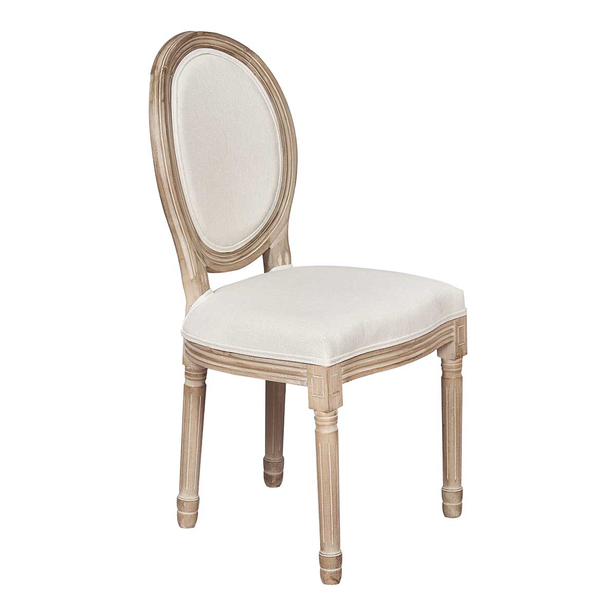 Silla de comedor madera y tapizada natural Lady