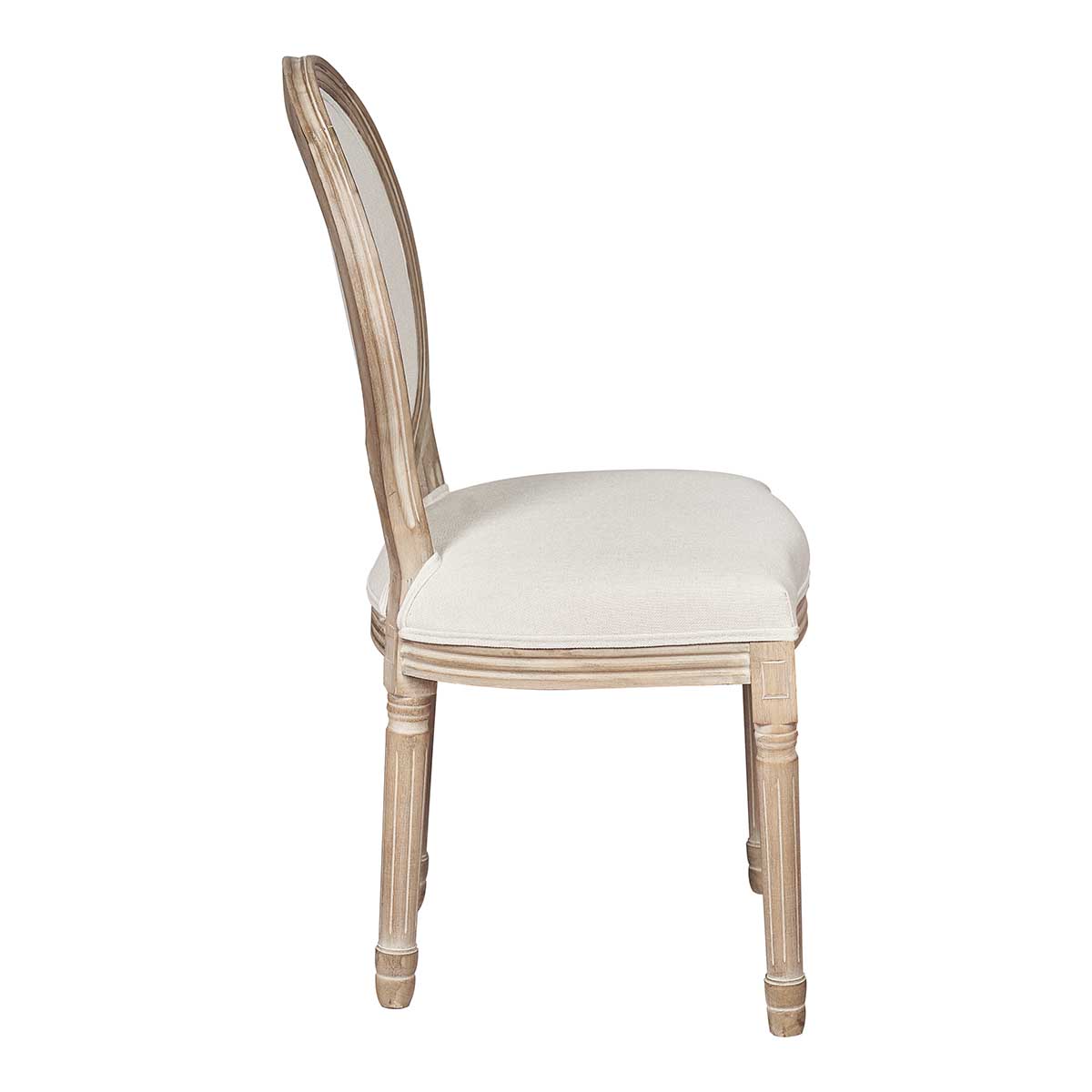 Silla de comedor madera y tapizada natural Lady