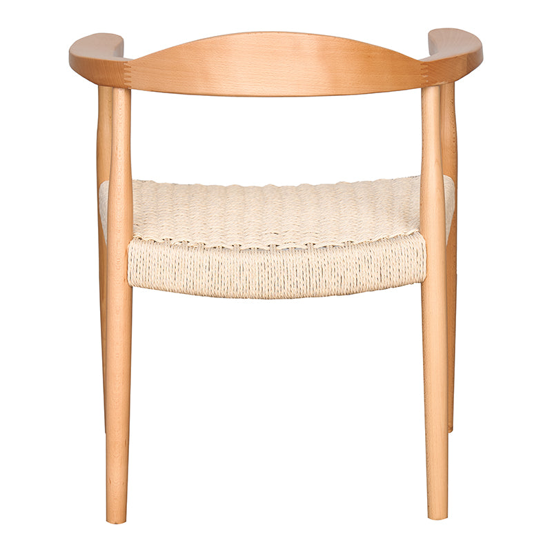 Silla de comedor con reposabrazos de madera Danna