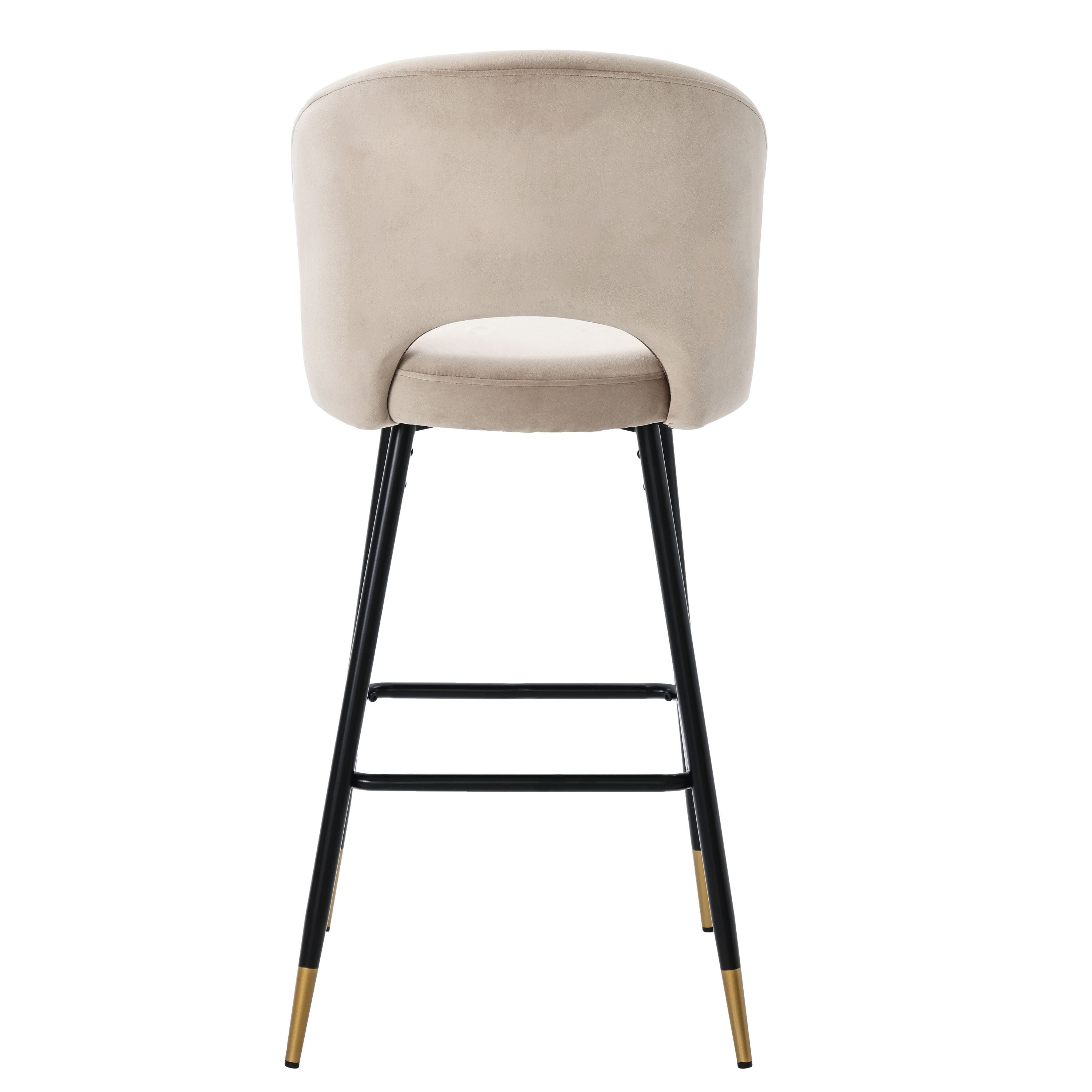 Taburete alto de terciopelo Helen