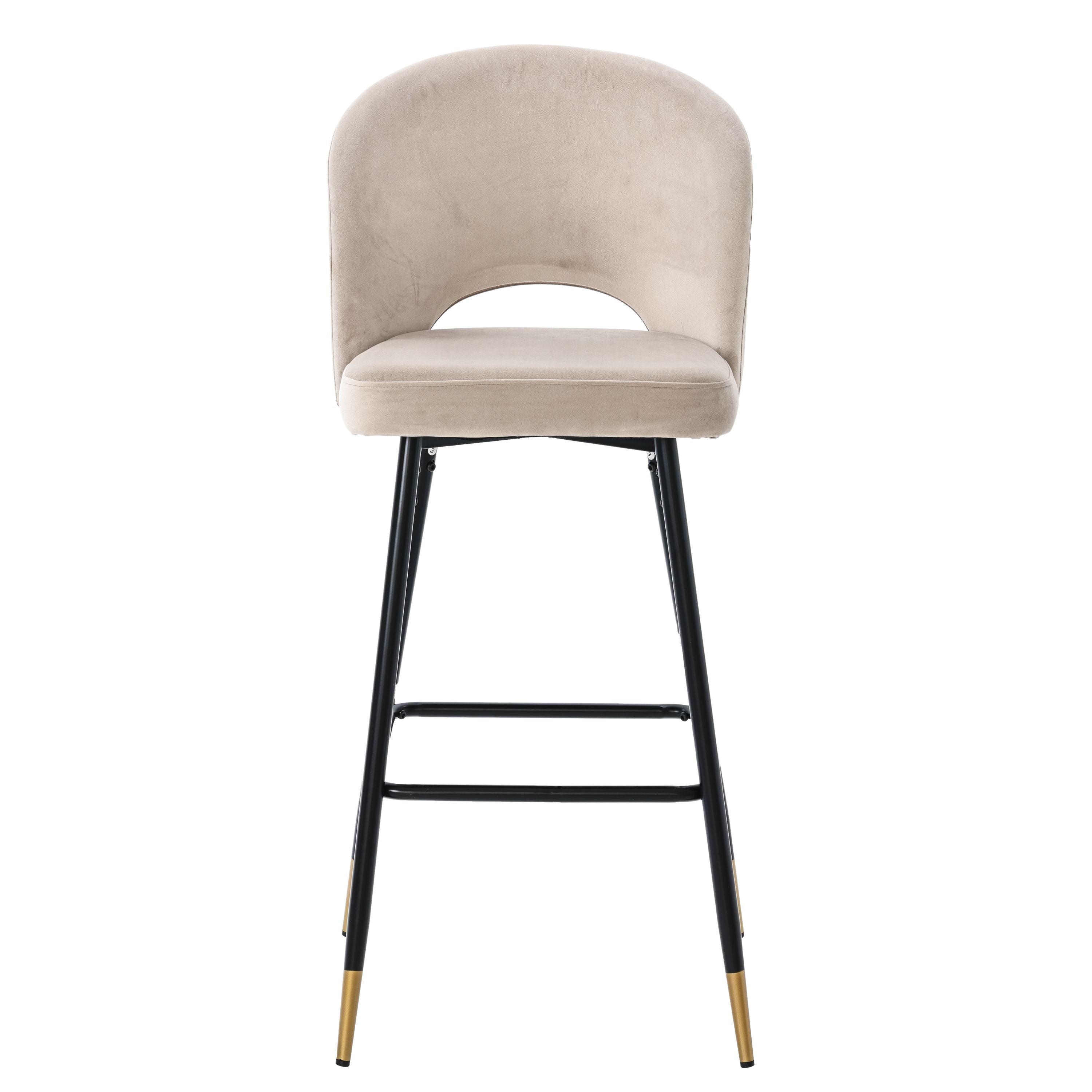 Taburete alto de terciopelo Helen