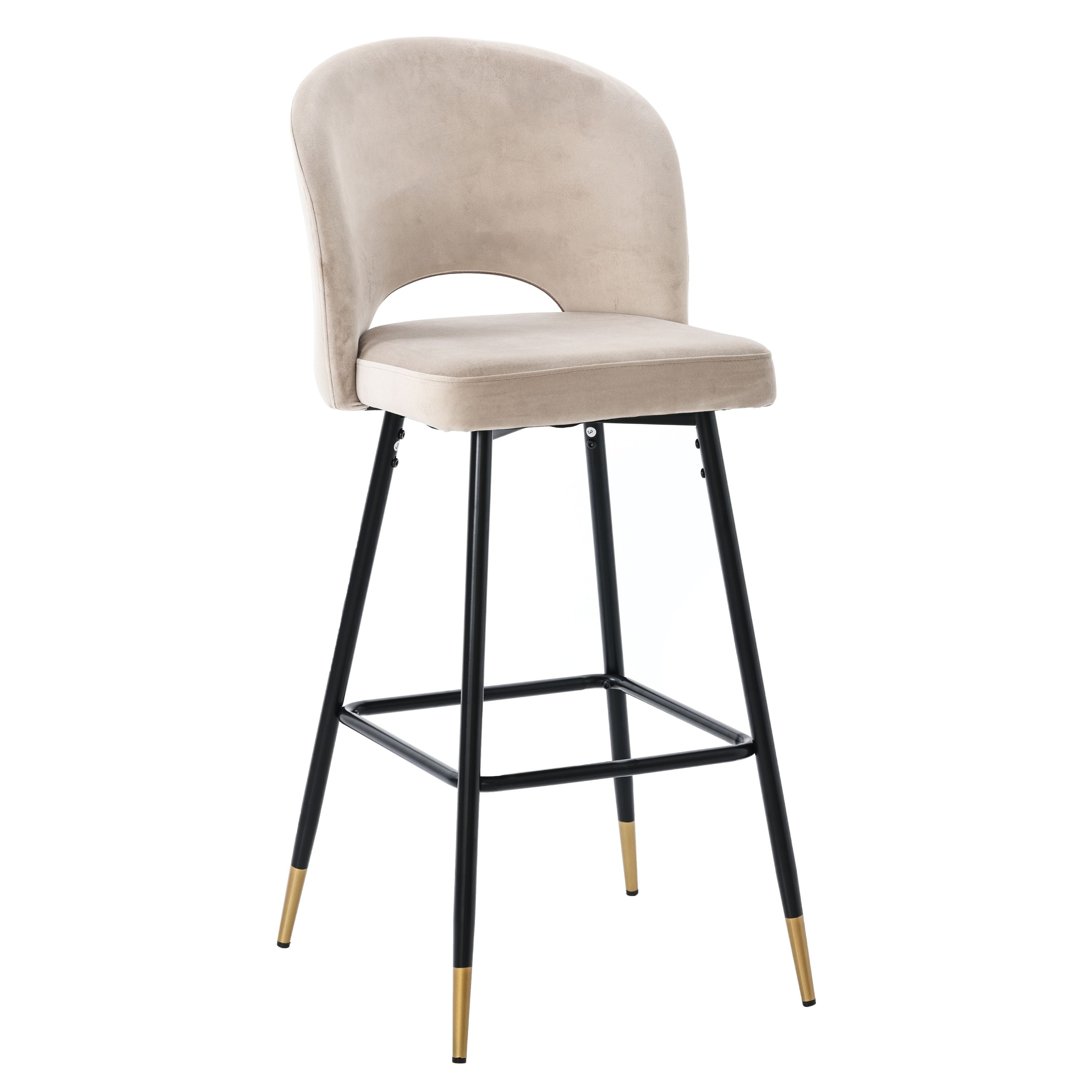 Taburete alto de terciopelo Helen