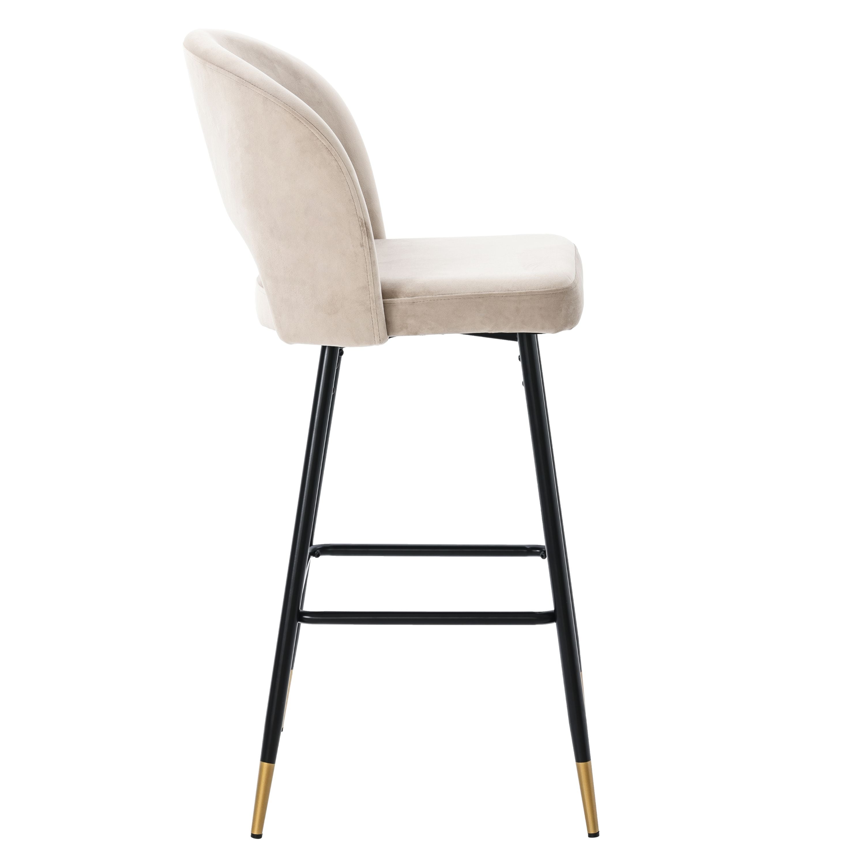 Taburete alto de terciopelo Helen