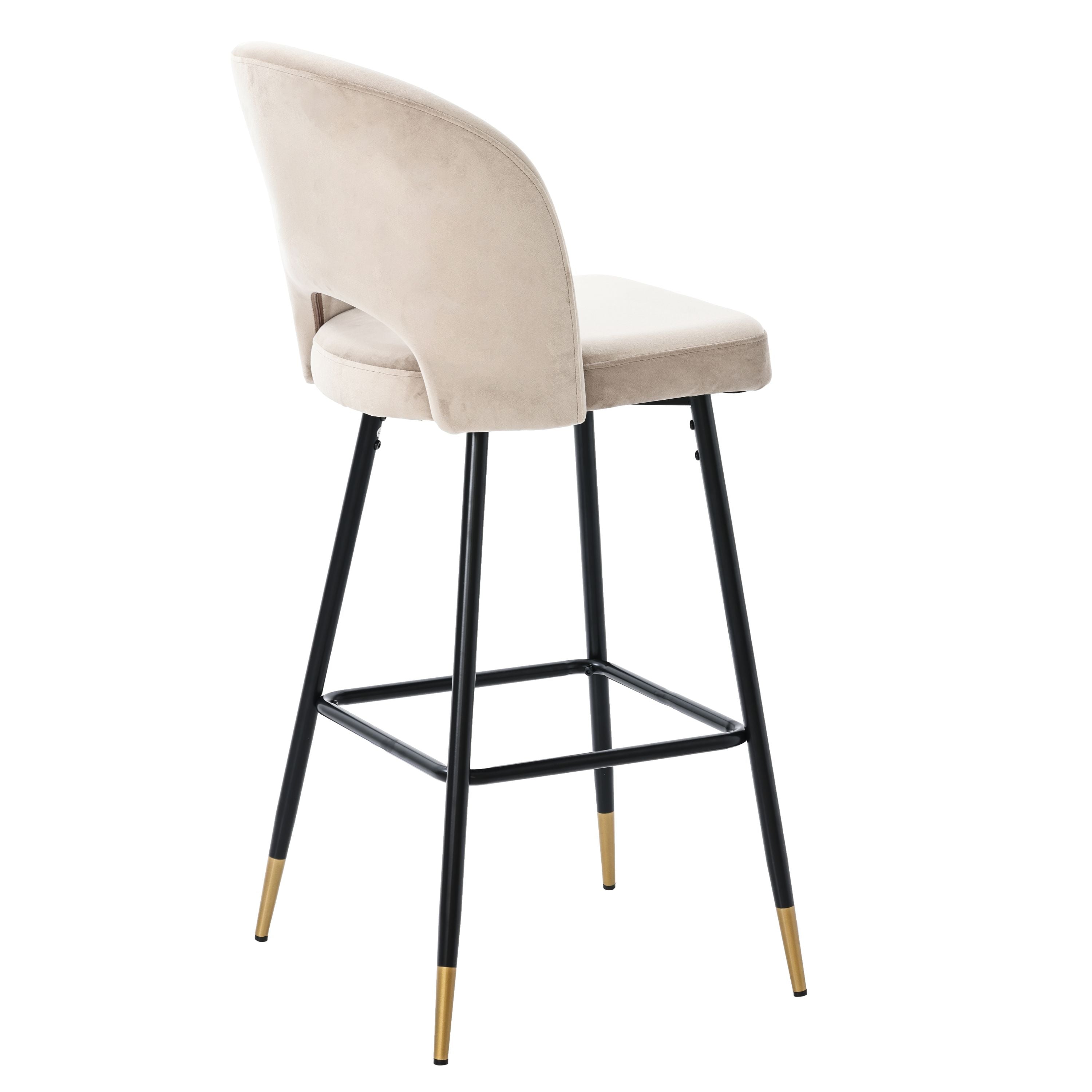 Taburete alto de terciopelo Helen