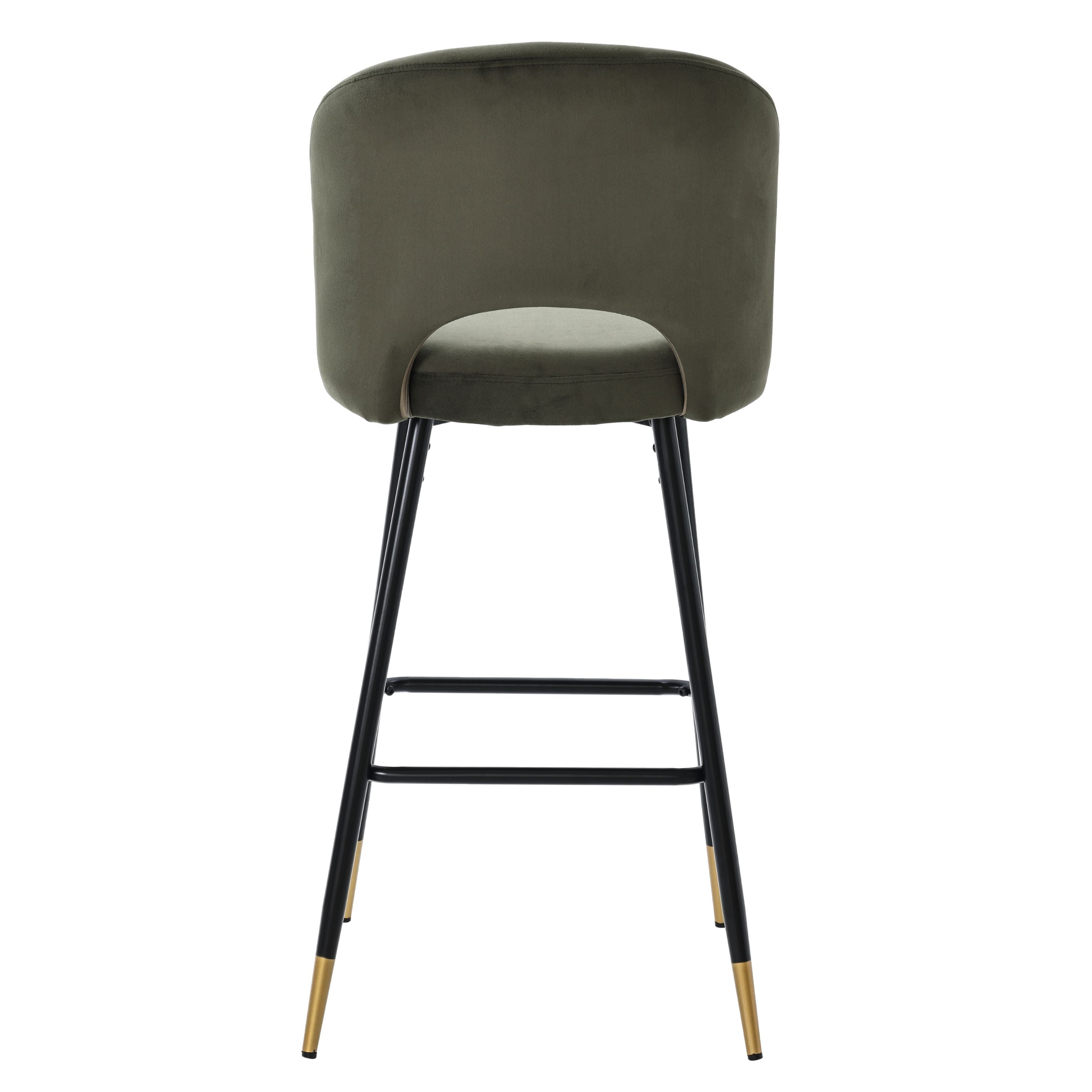 Taburete alto de terciopelo Helen