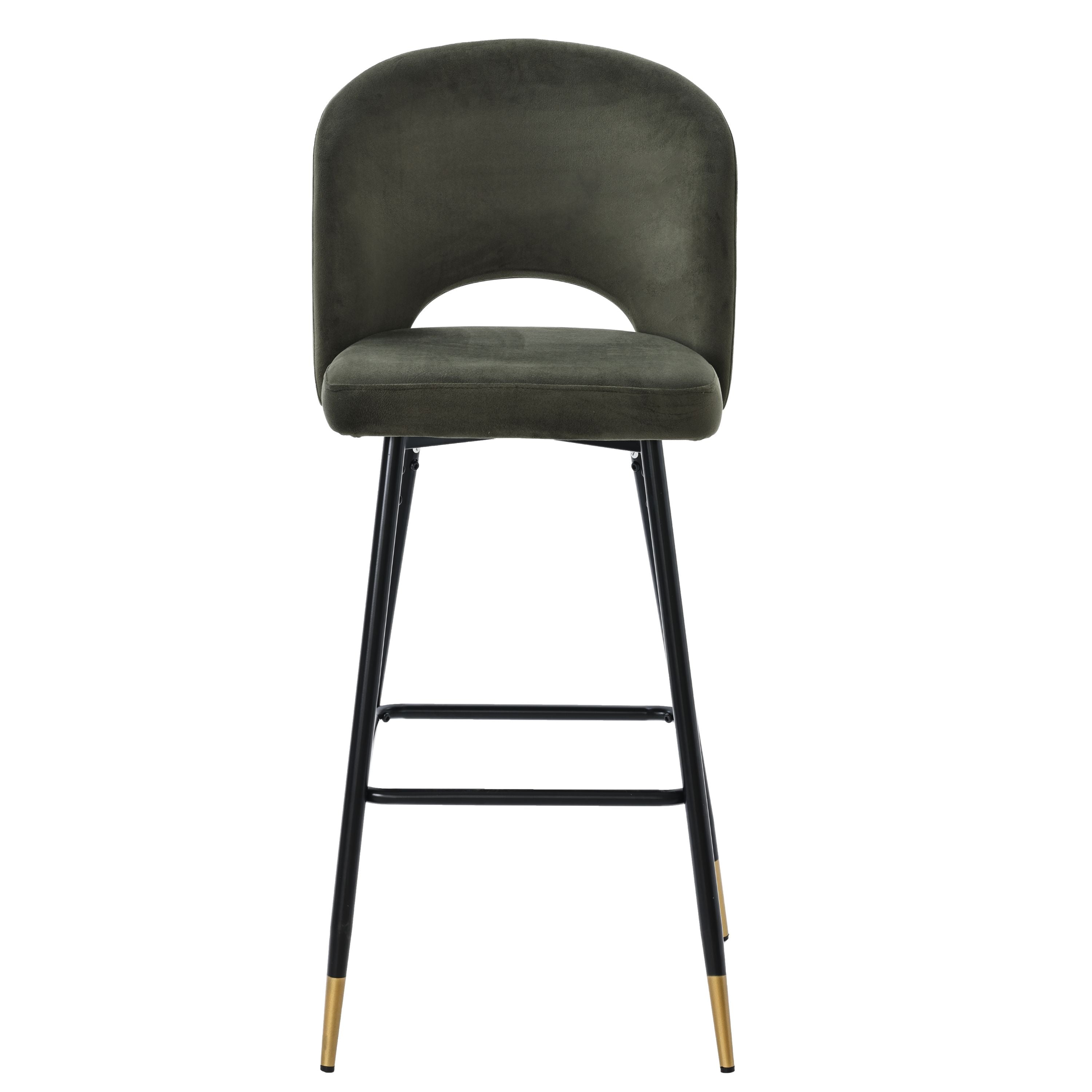 Taburete alto de terciopelo Helen