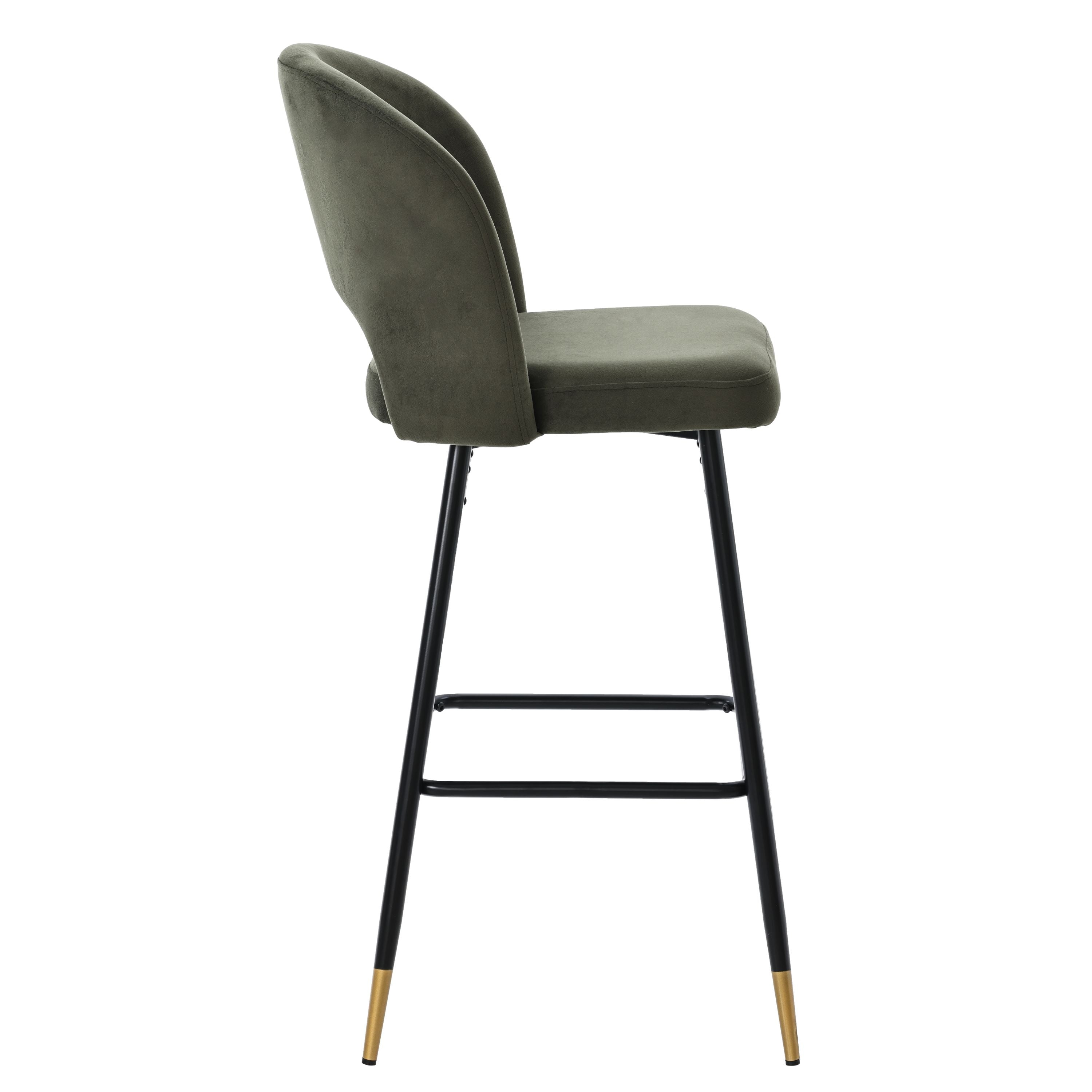 Taburete alto de terciopelo Helen