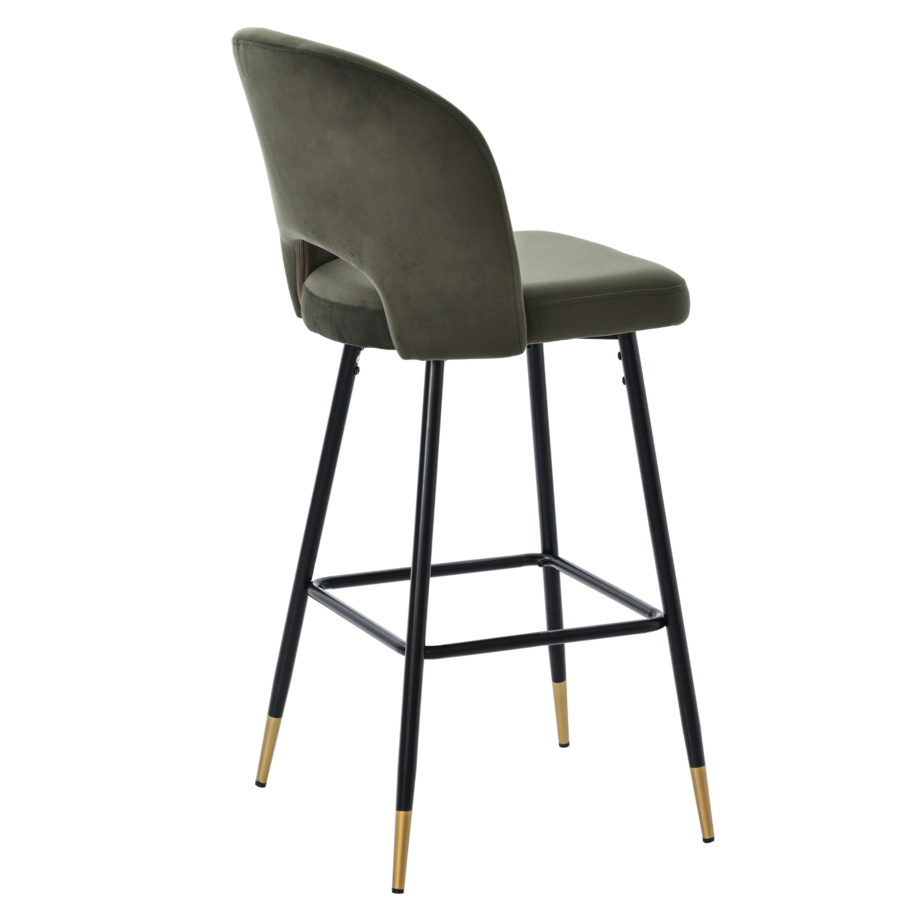 Taburete alto de terciopelo Helen