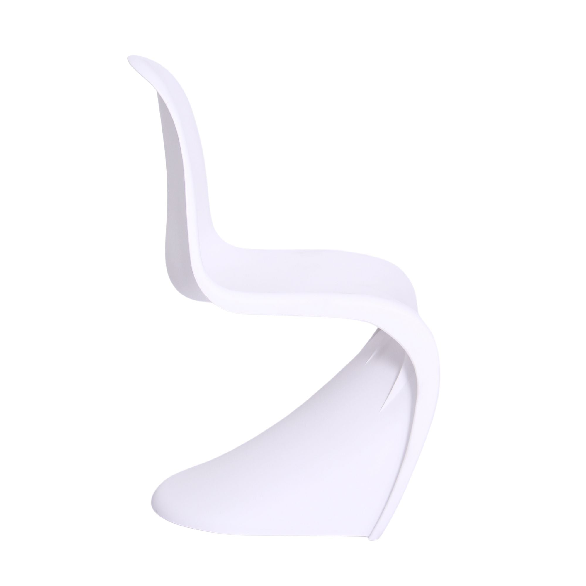 Silla de comedor de polipropileno blanco Phan