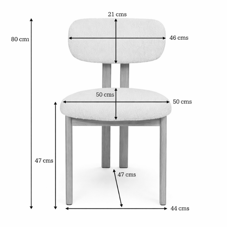 Silla de comedor Dorian boucle rosewood