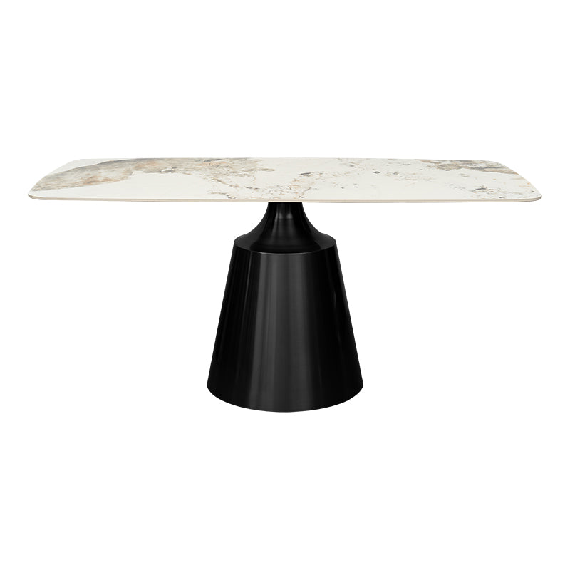 Mesa de comedor base Onna gris grafito tapa rectangular 160 cm
