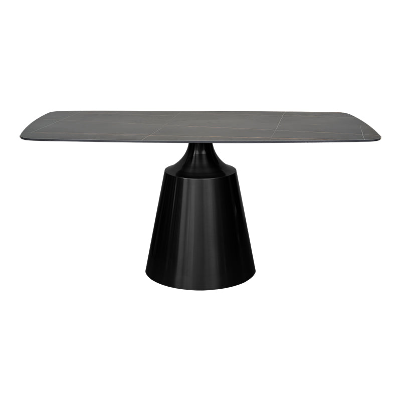 Mesa de comedor base Onna gris grafito tapa rectangular 160 cm