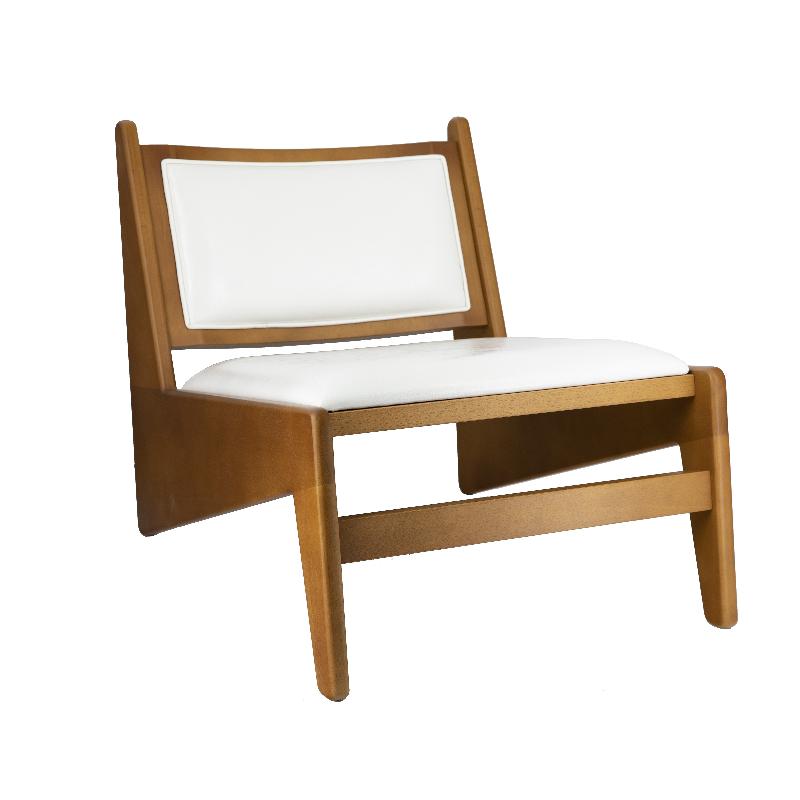 Silla madera y cuero ecológico Sienna