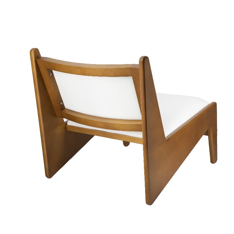 Silla madera y cuero ecológico Sienna