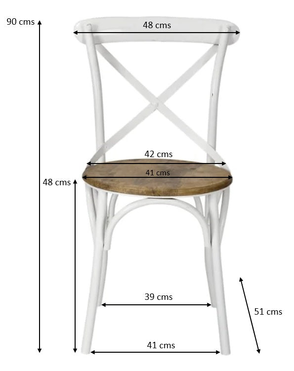 Vieille chaise de salle à manger en acier