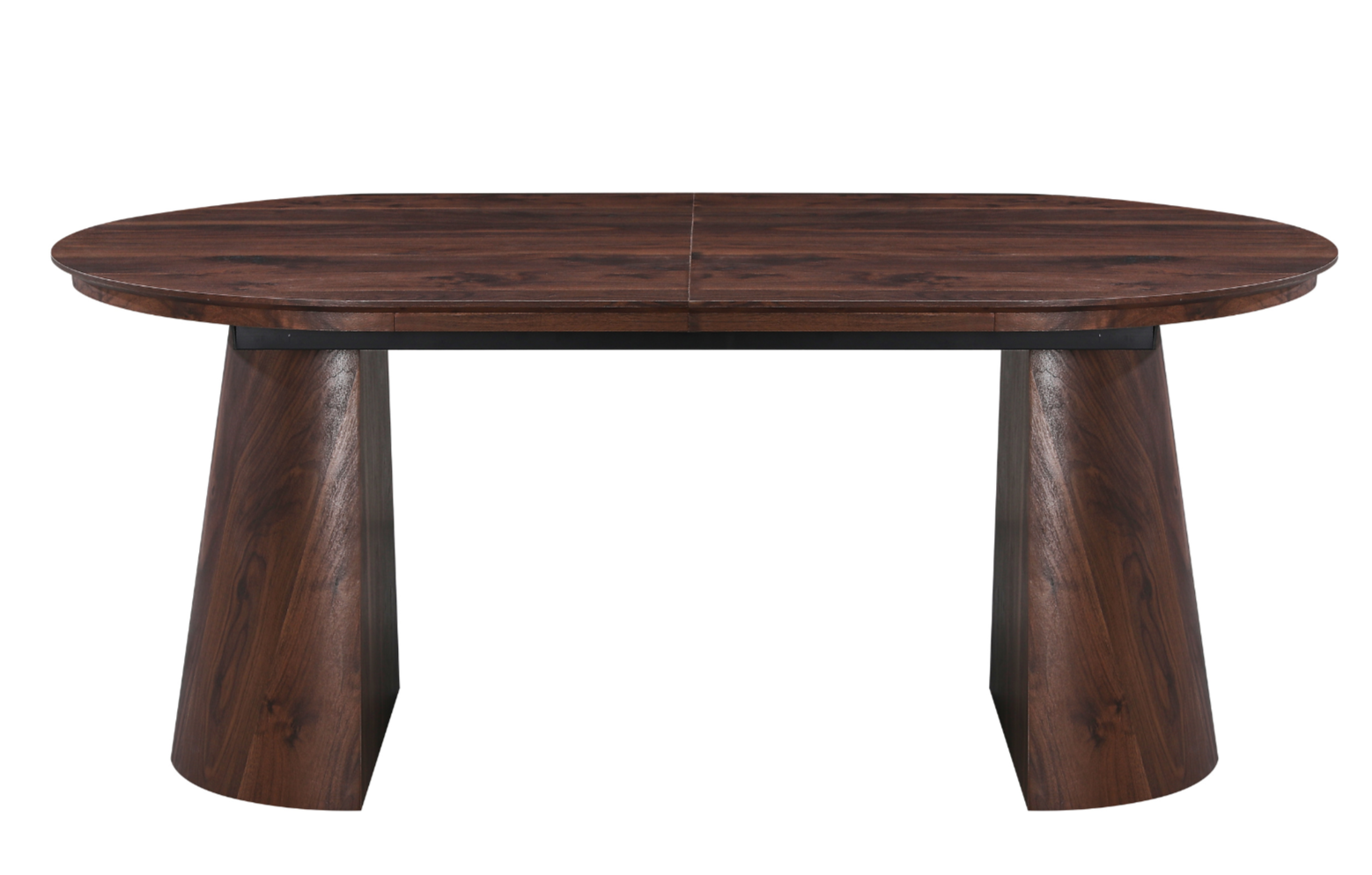 Mesa de comedor ovalada extensible 180-240 nogal Nur