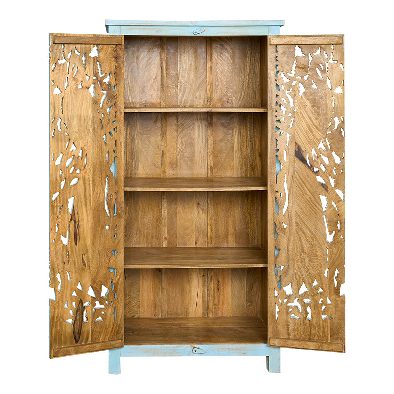 Armario de madera de mango Pavo Real