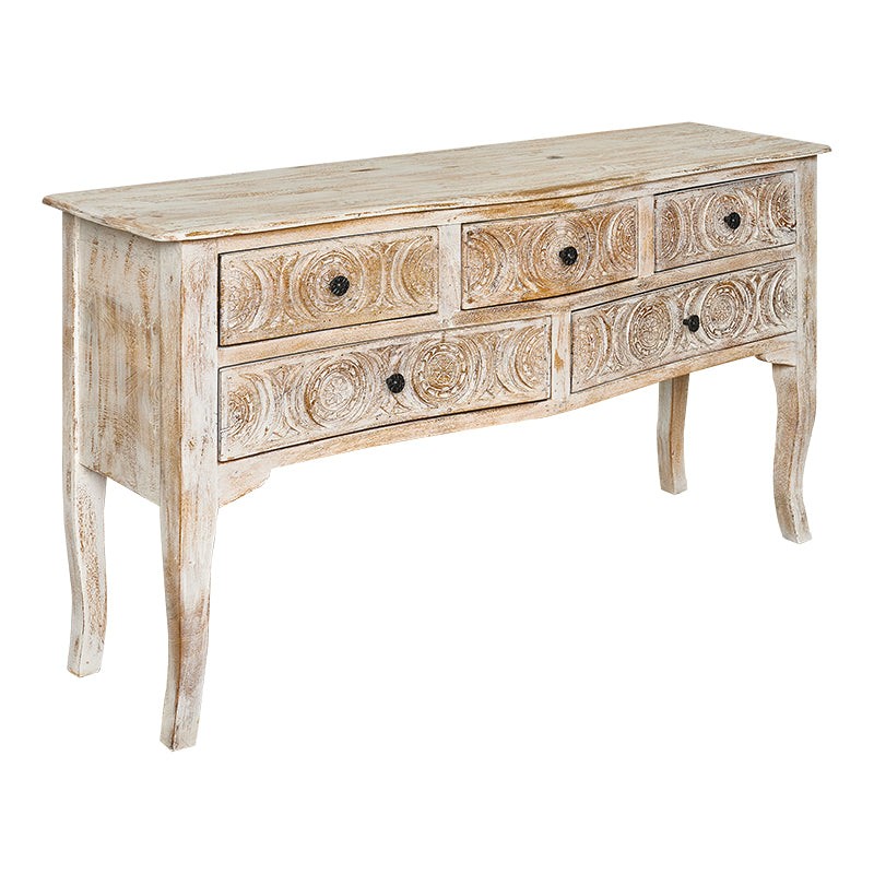 Console vintage in legno beige Bonie