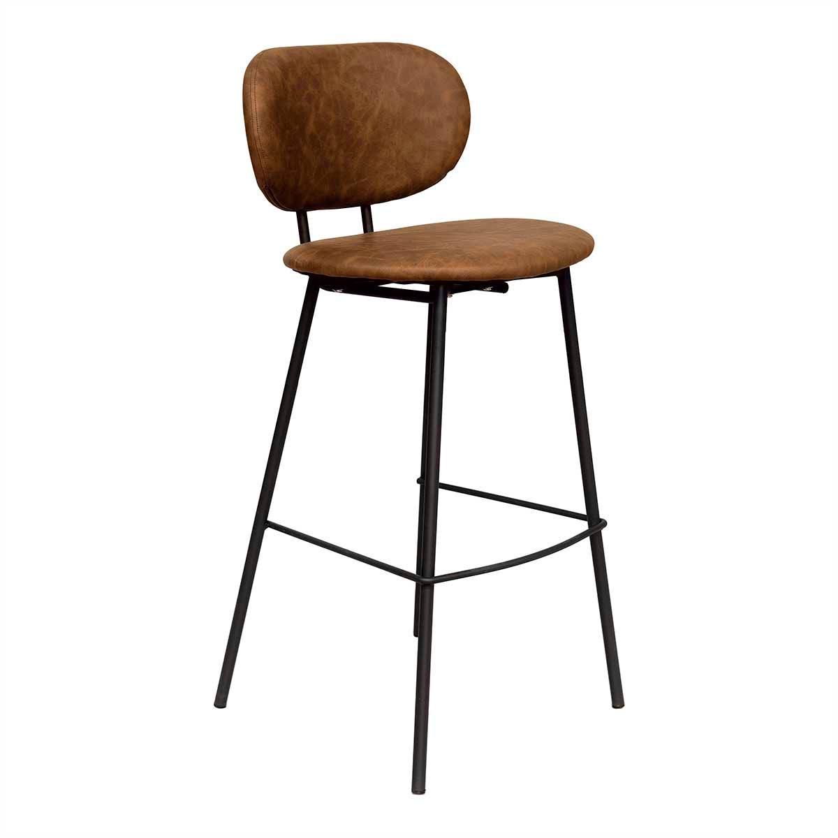 Tabouret de bar vintage en cuir écologique Klara