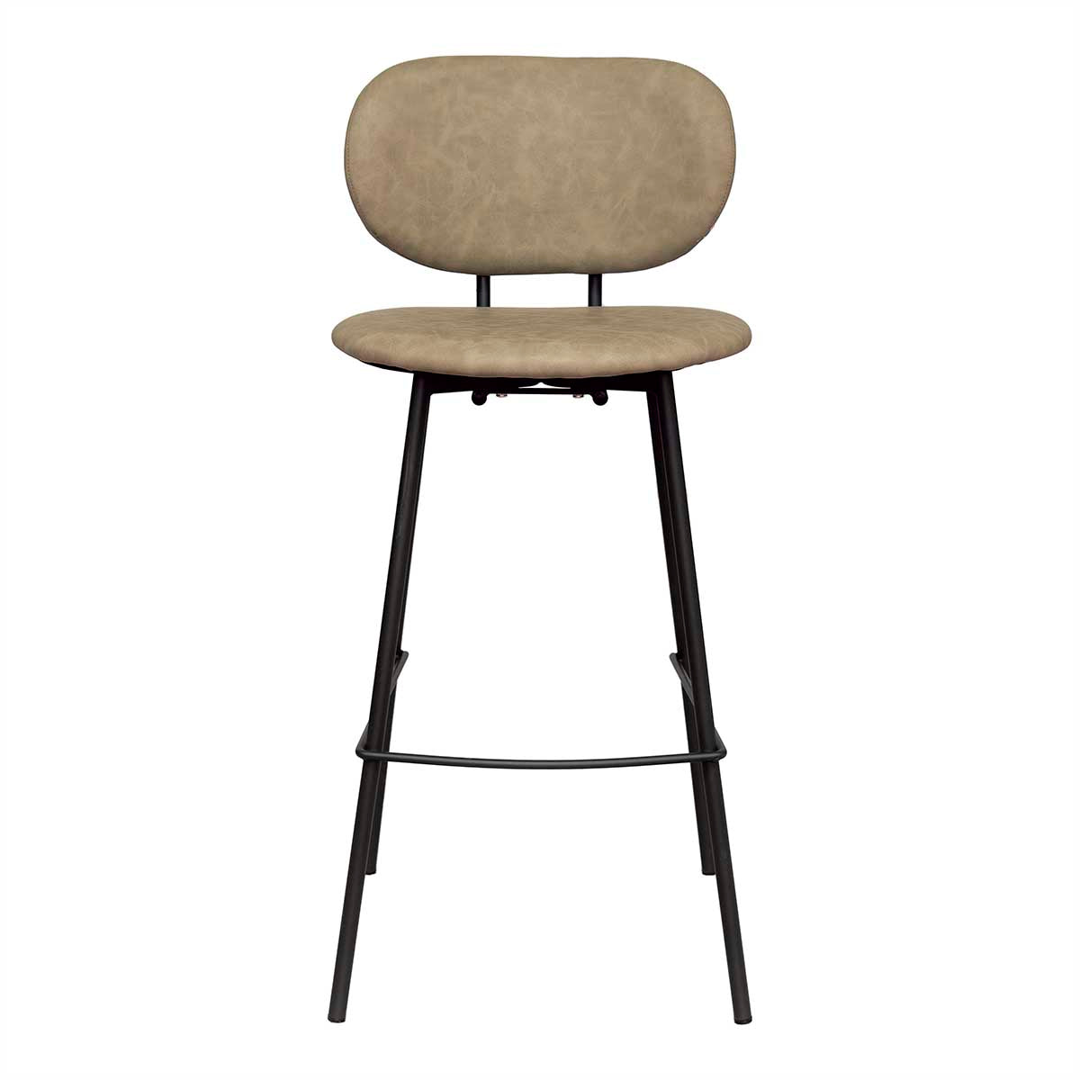 Tabouret de bar vintage en cuir écologique Klara