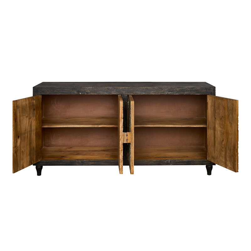 Aparador de madera de mango tallada color Circus